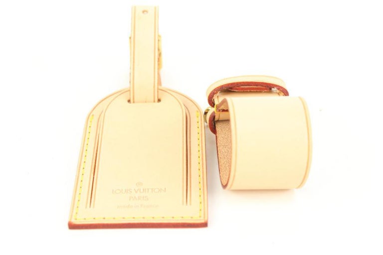 Louis Vuitton // Tan Vachetta Leather Luggage Tag + Poinget Set IV //  Pre-Owned - Marque Supply - Touch of Modern