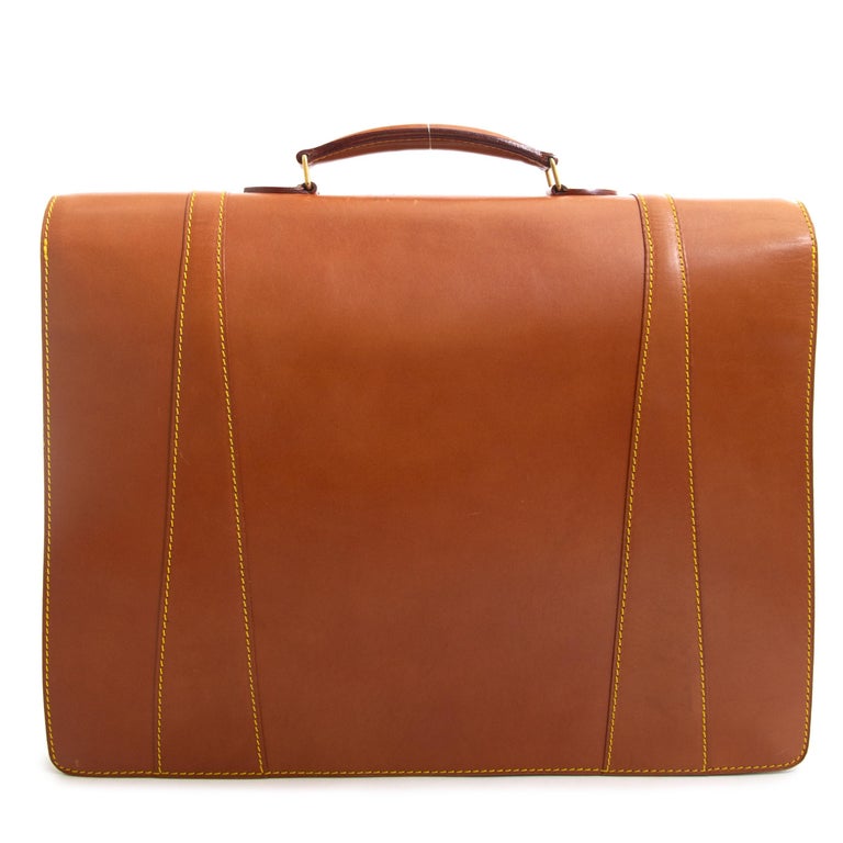 Louis Vuitton Vachetta Leather Serviette Briefcase at 1stdibs
