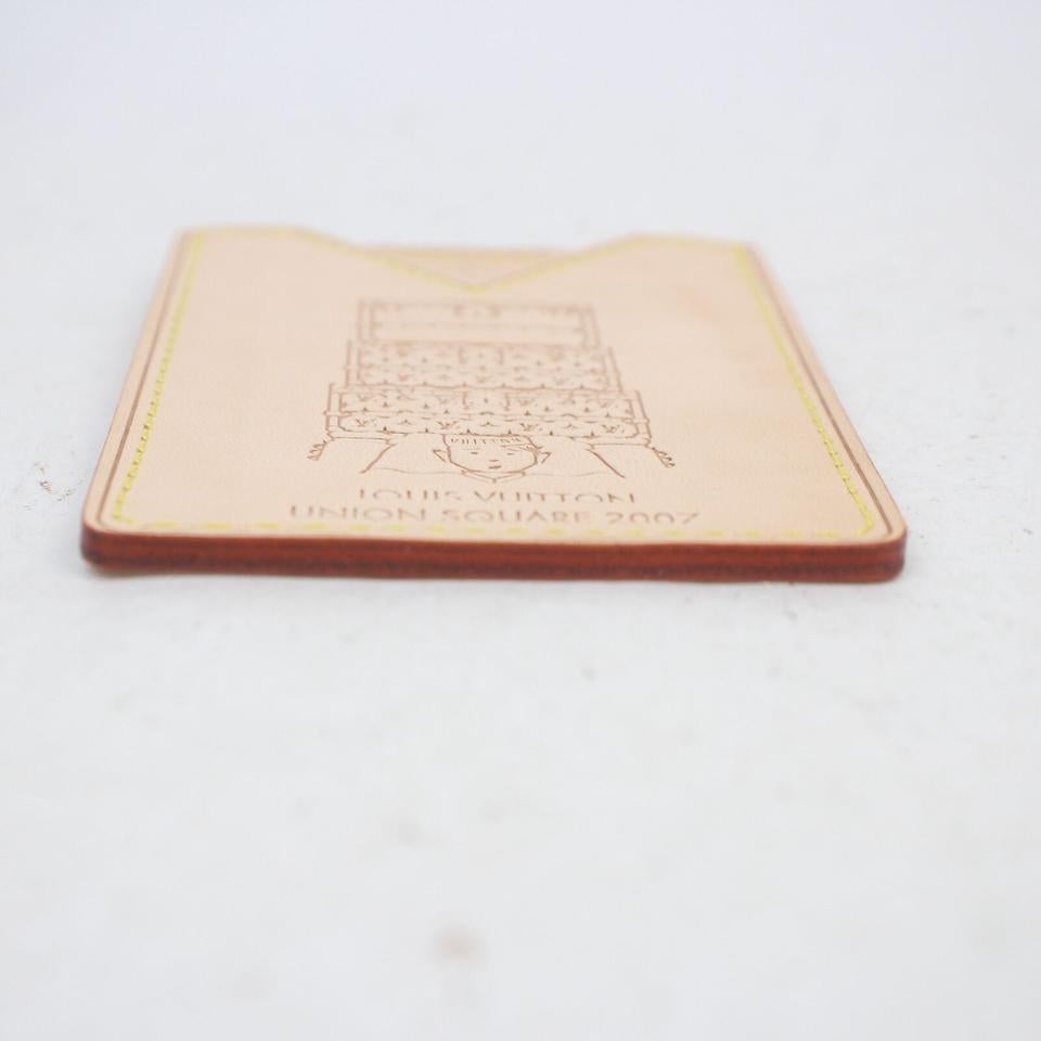Orange Louis Vuitton Vachetta Leather Trunk Porto Cult TrunkCard holder Wallet case