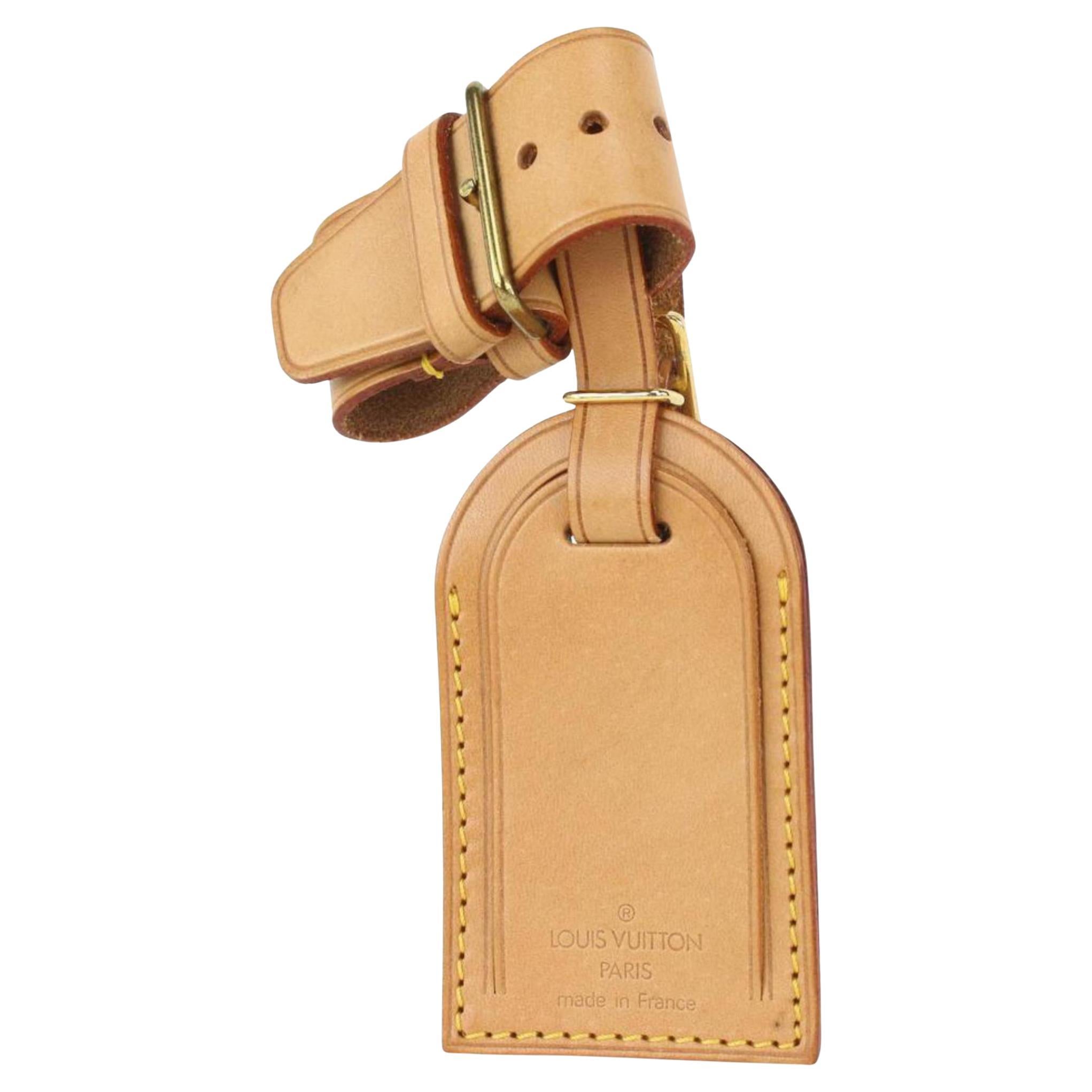 Louis Vuitton Vachetta Leather Luggage ID Tag Name Tag and 