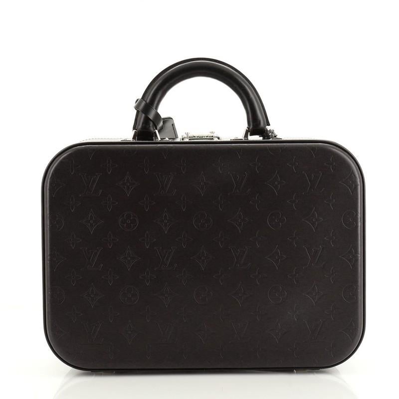 Black Louis Vuitton Valisette Handbag Monogram Glace Leather MM