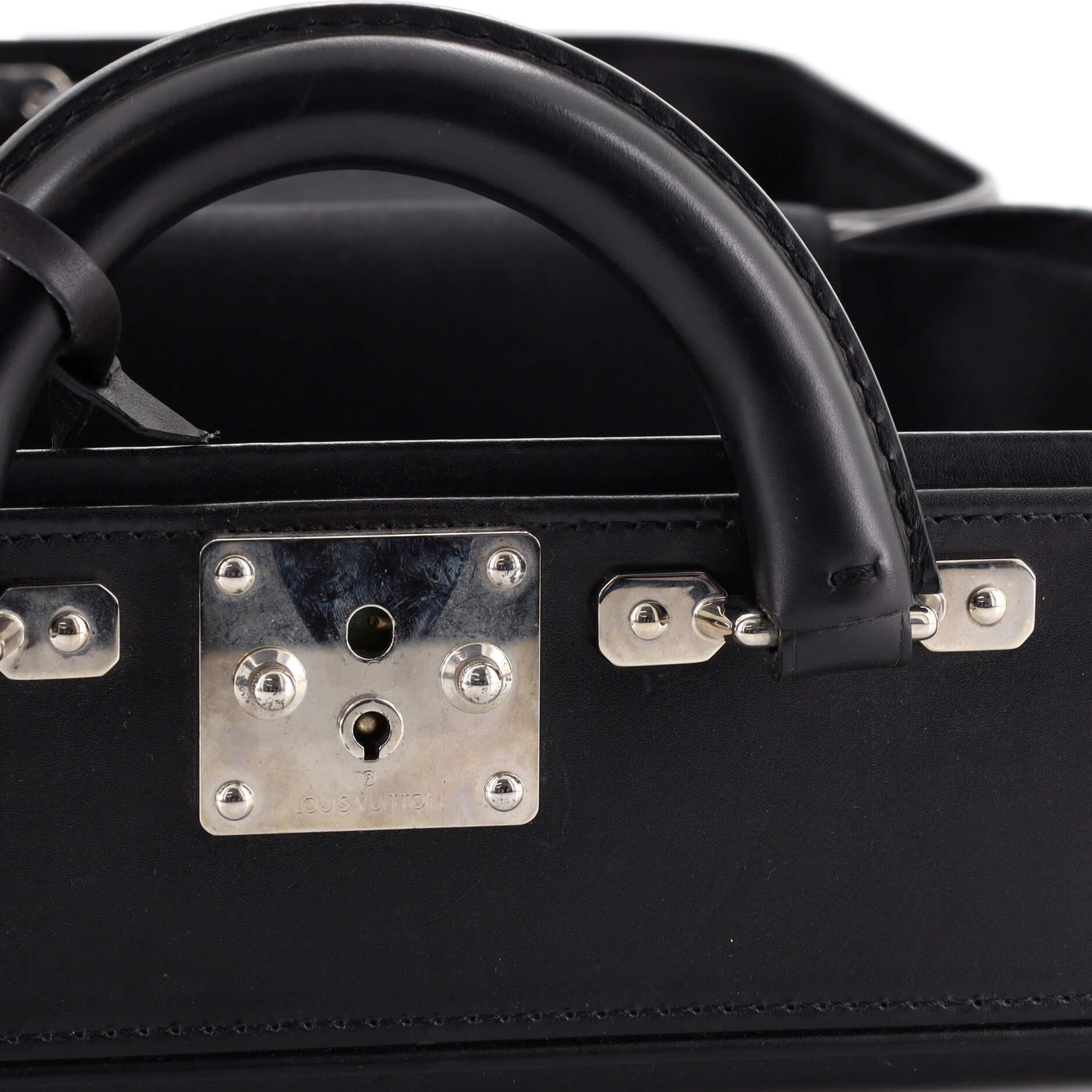 Louis Vuitton Valisette Handbag Monogram Glace Leather MM 1
