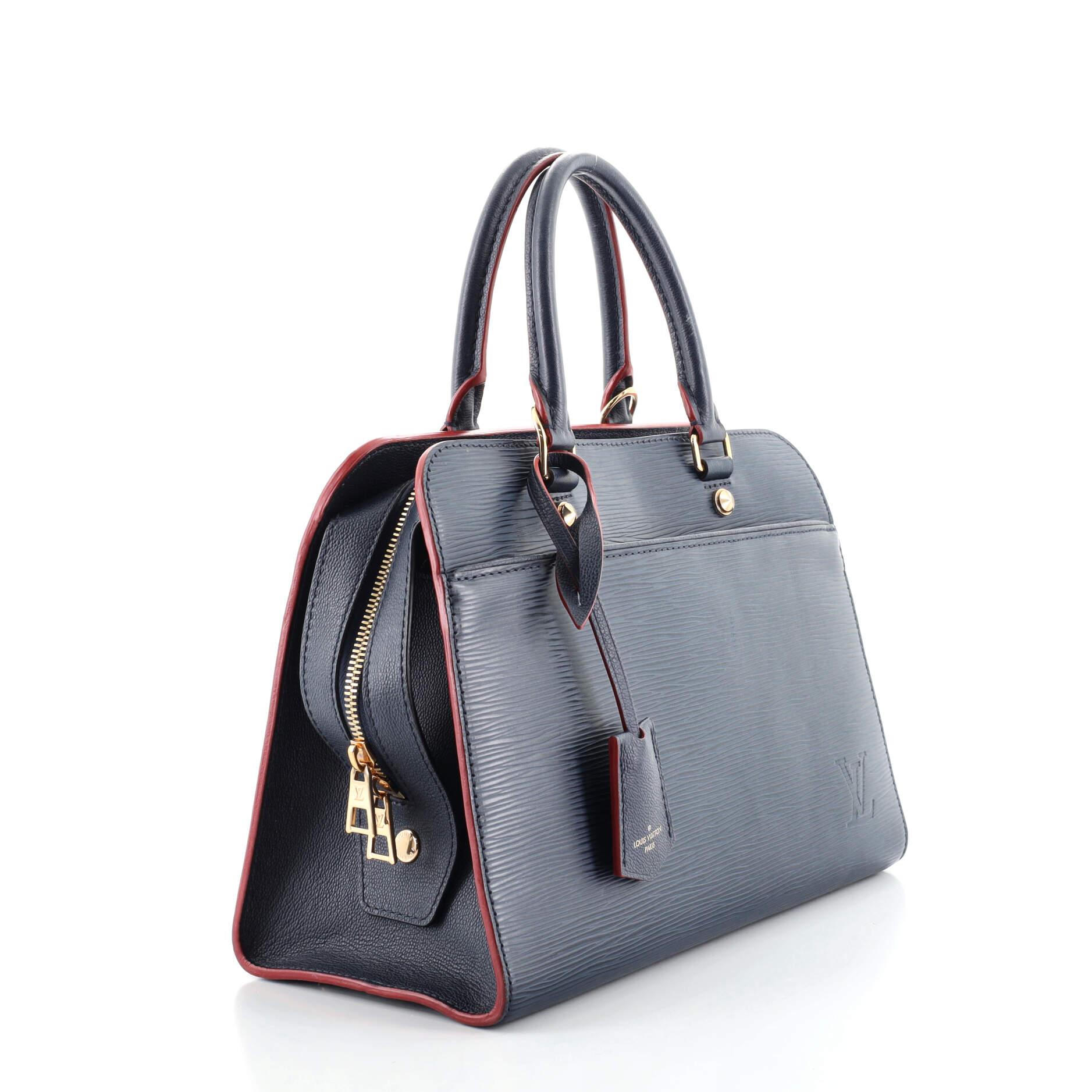 Black Louis Vuitton Vaneau Handbag Epi Leather MM
