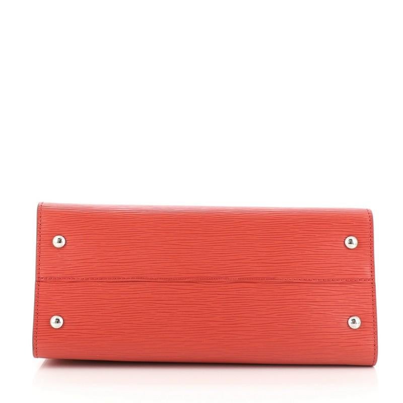 Red Louis Vuitton Vaneau Handbag Epi Leather MM
