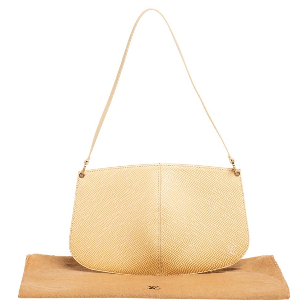 Louis Vuitton Vanilla Epi Leather Demi Lune Pochette Bag 4
