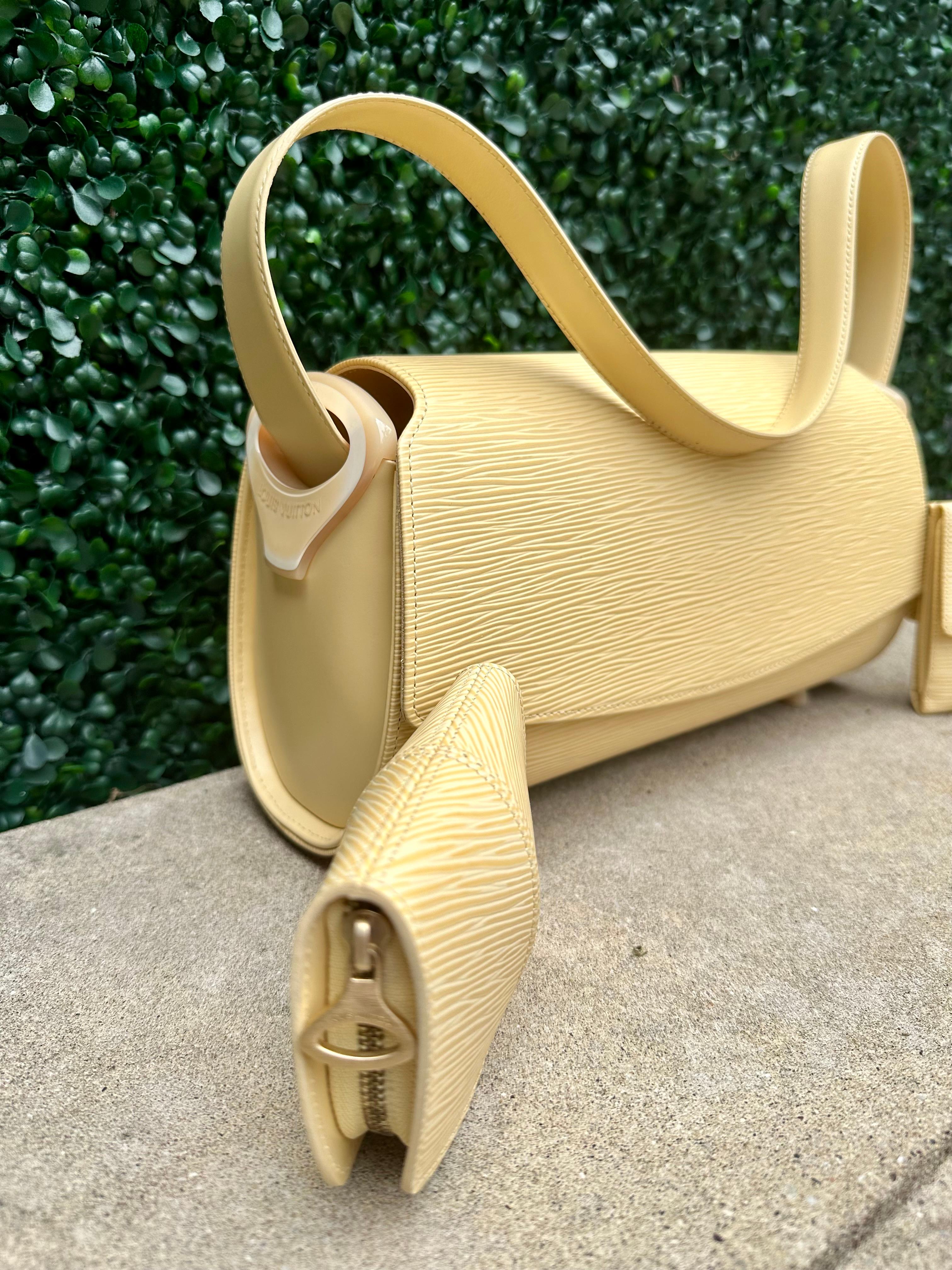 Louis Vuitton Vanilla Epi Nocturne GM Bag, Compact Wallet and Make Up Bag Set 12