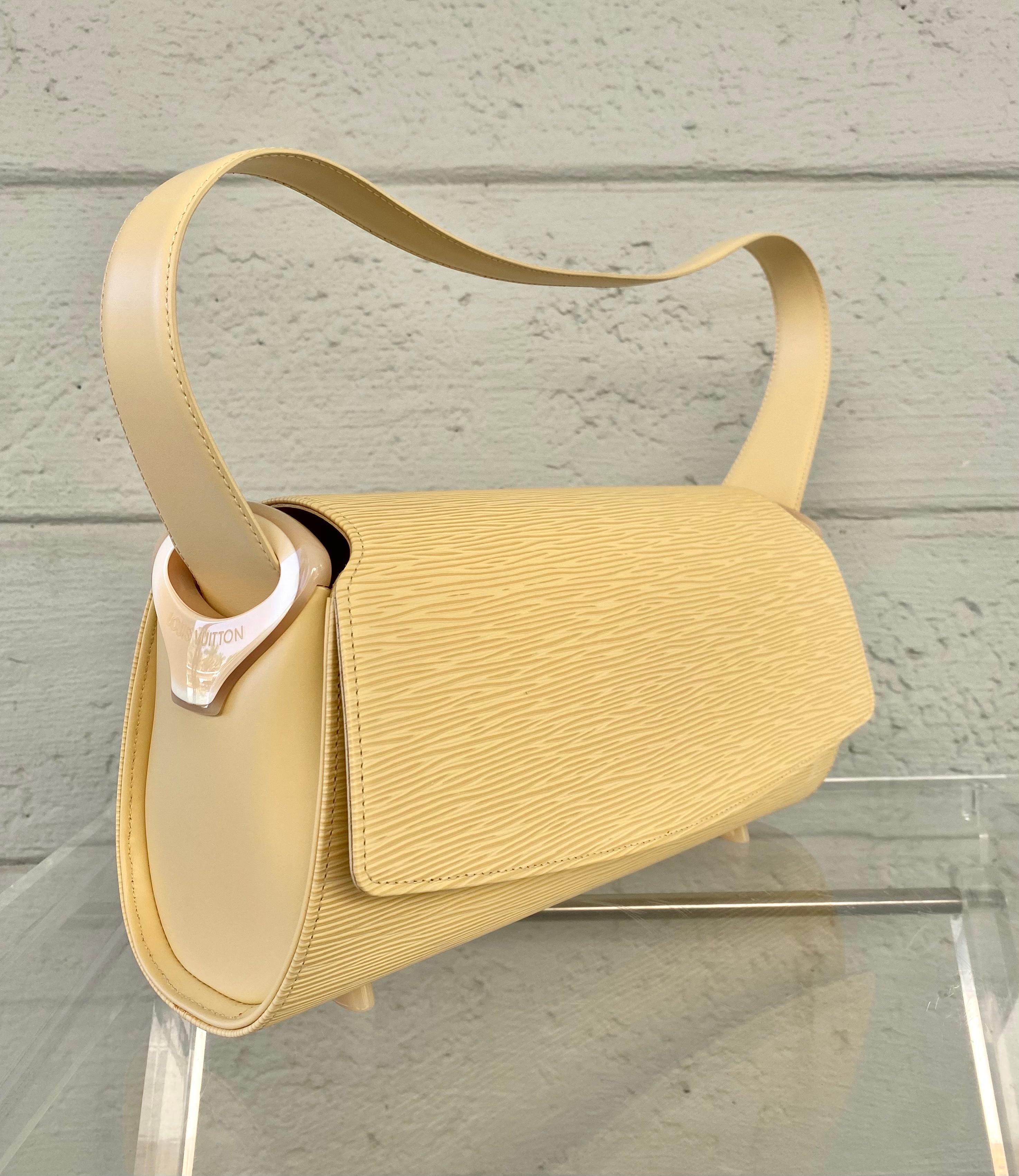 Orange Louis Vuitton Vanilla Epi Nocturne GM Bag, Compact Wallet and Make Up Bag Set For Sale
