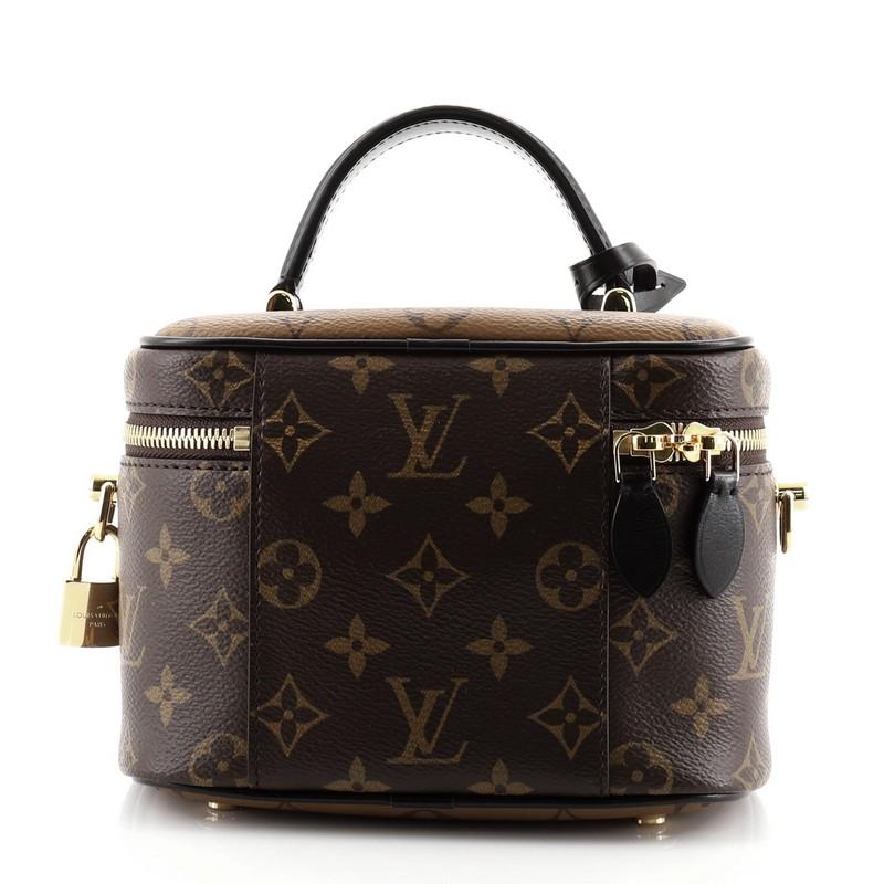 Black Louis Vuitton Vanity Bag Reverse Monogram Canvas PM