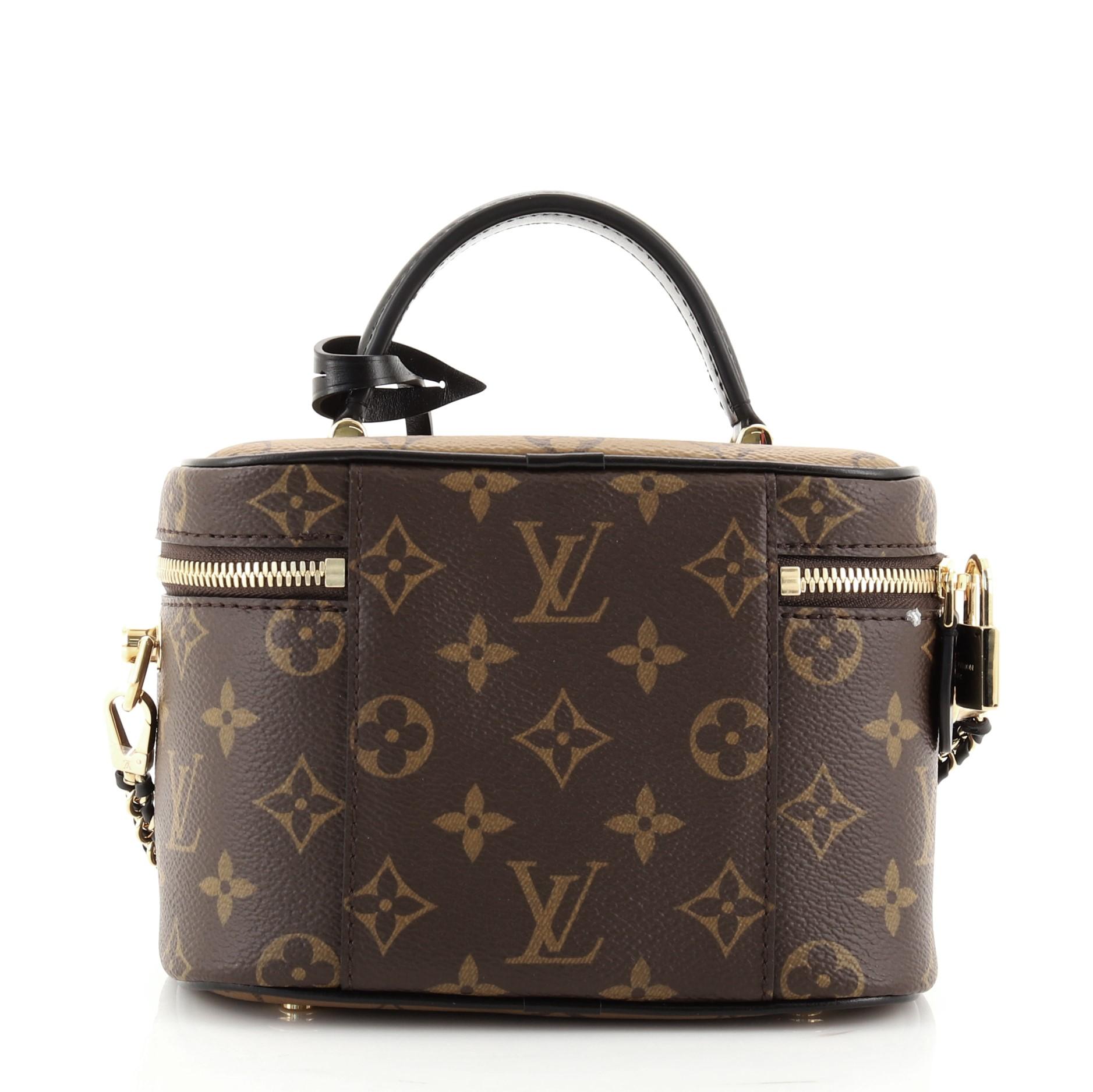 Black Louis Vuitton Vanity Bag Reverse Monogram Canvas PM