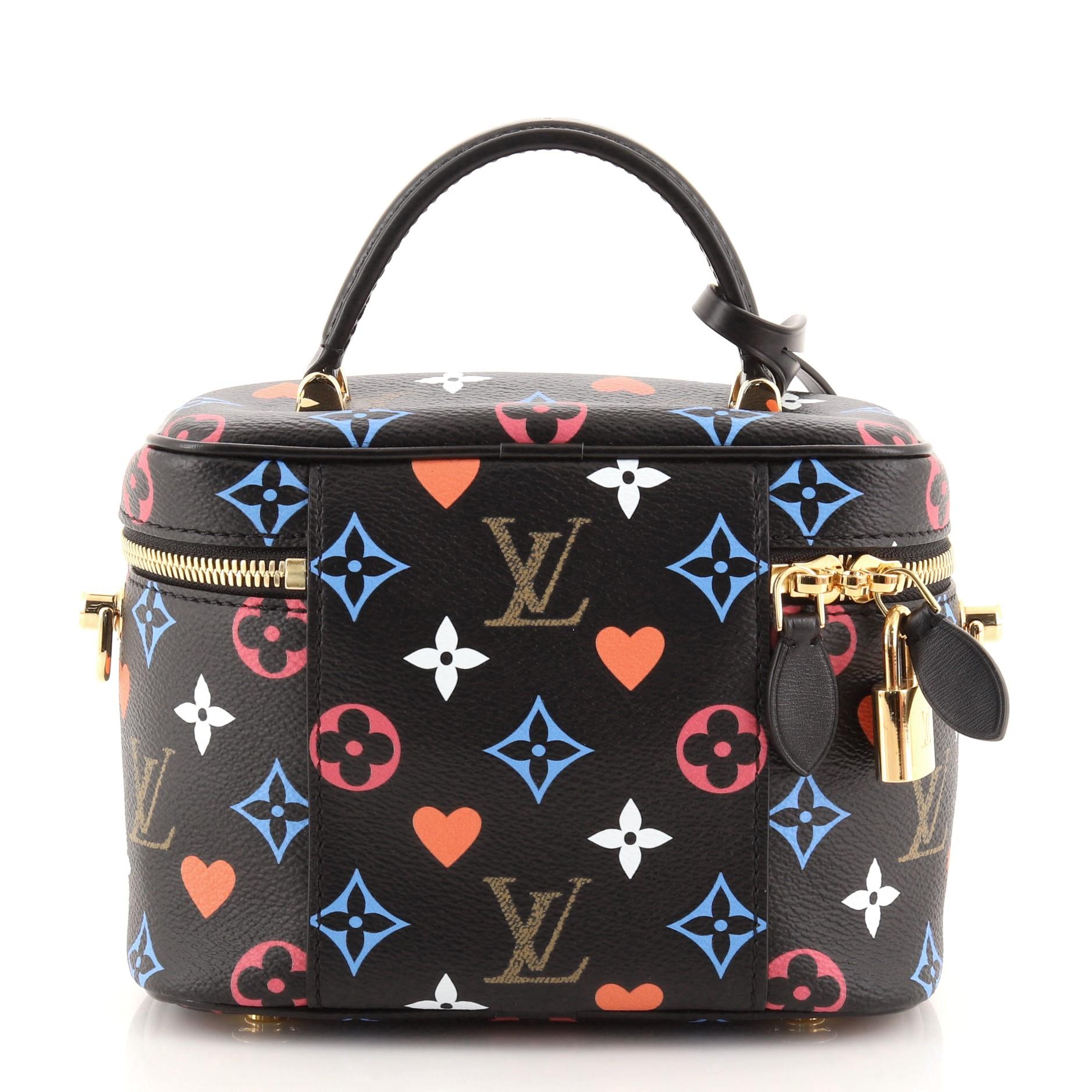 Black Louis Vuitton Vanity Handbag Limited Edition Game On Multicolor Monogram