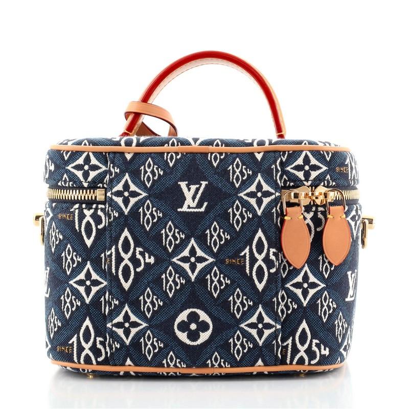 Black Louis Vuitton Vanity Handbag Limited Edition Since 1854 Monogram Jacquard