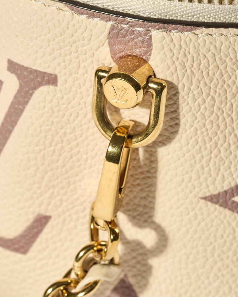 Louis Vuitton Vanity PM Empreinte Giant Monogram Cream For Sale 5