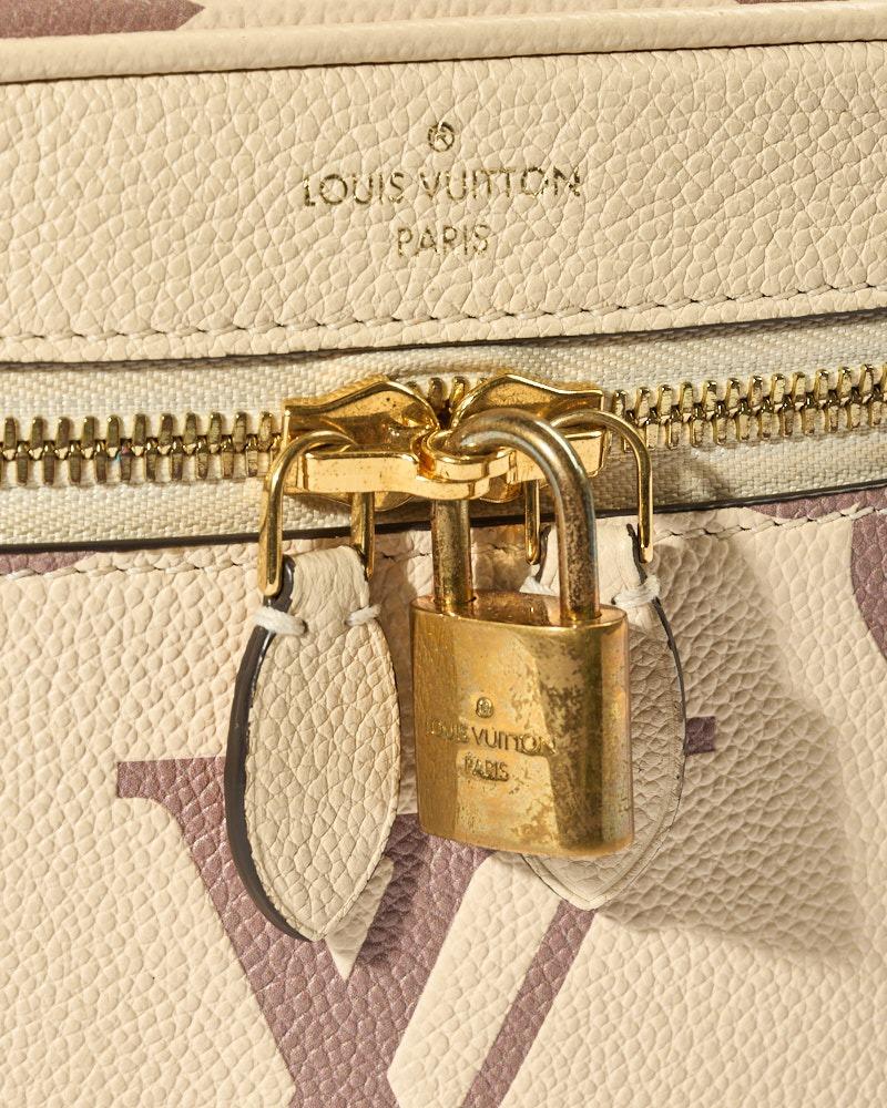 Louis Vuitton Vanity PM Empreinte Giant Monogram Cream For Sale 6