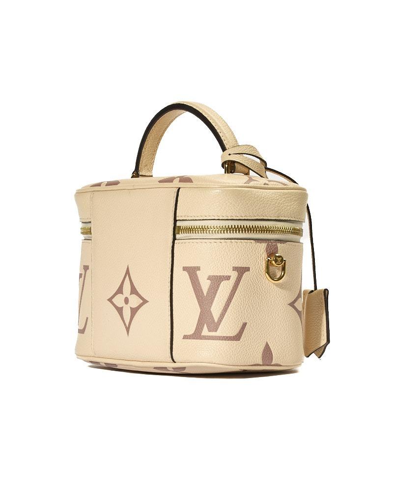 Louis Vuitton Vanity PM Empreinte Giant Monogram Cream For Sale 1