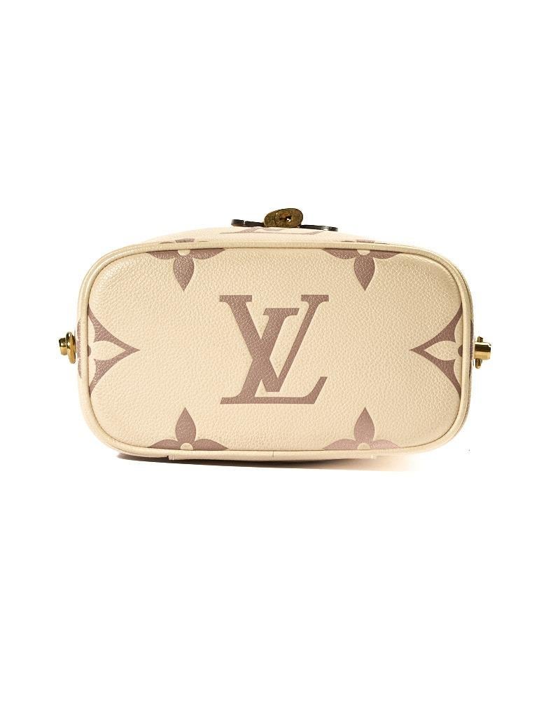 Louis Vuitton Vanity PM Empreinte Giant Monogram Cream For Sale 2