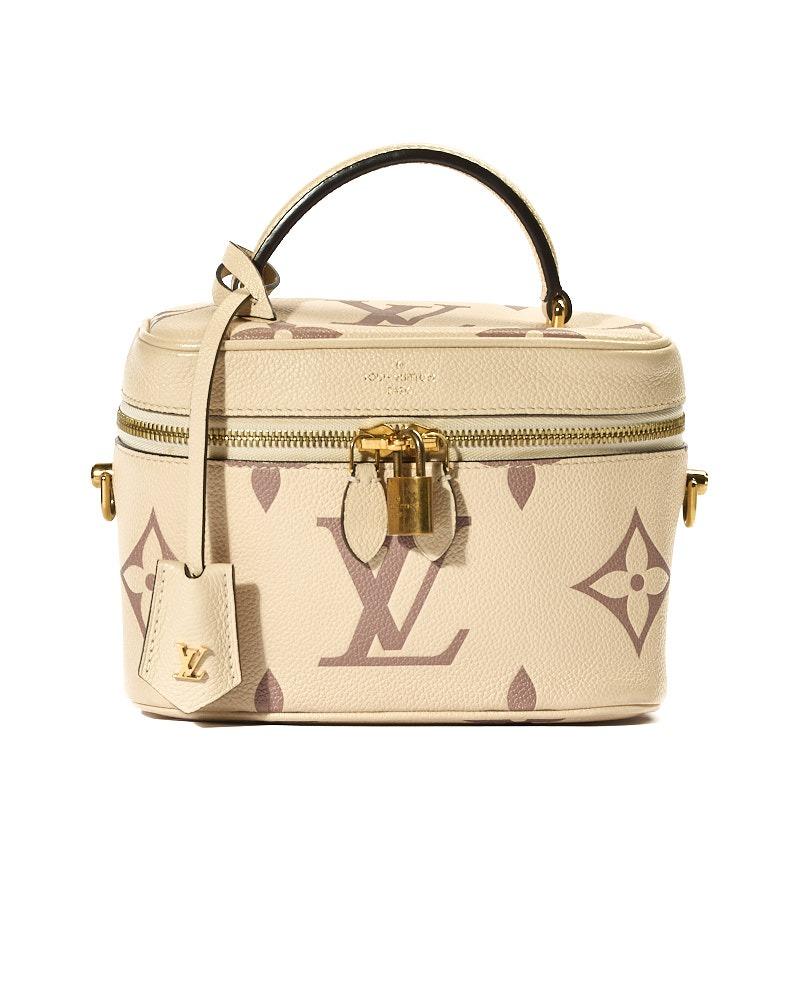 Louis Vuitton Vanity PM Empreinte Giant Monogram Cream For Sale