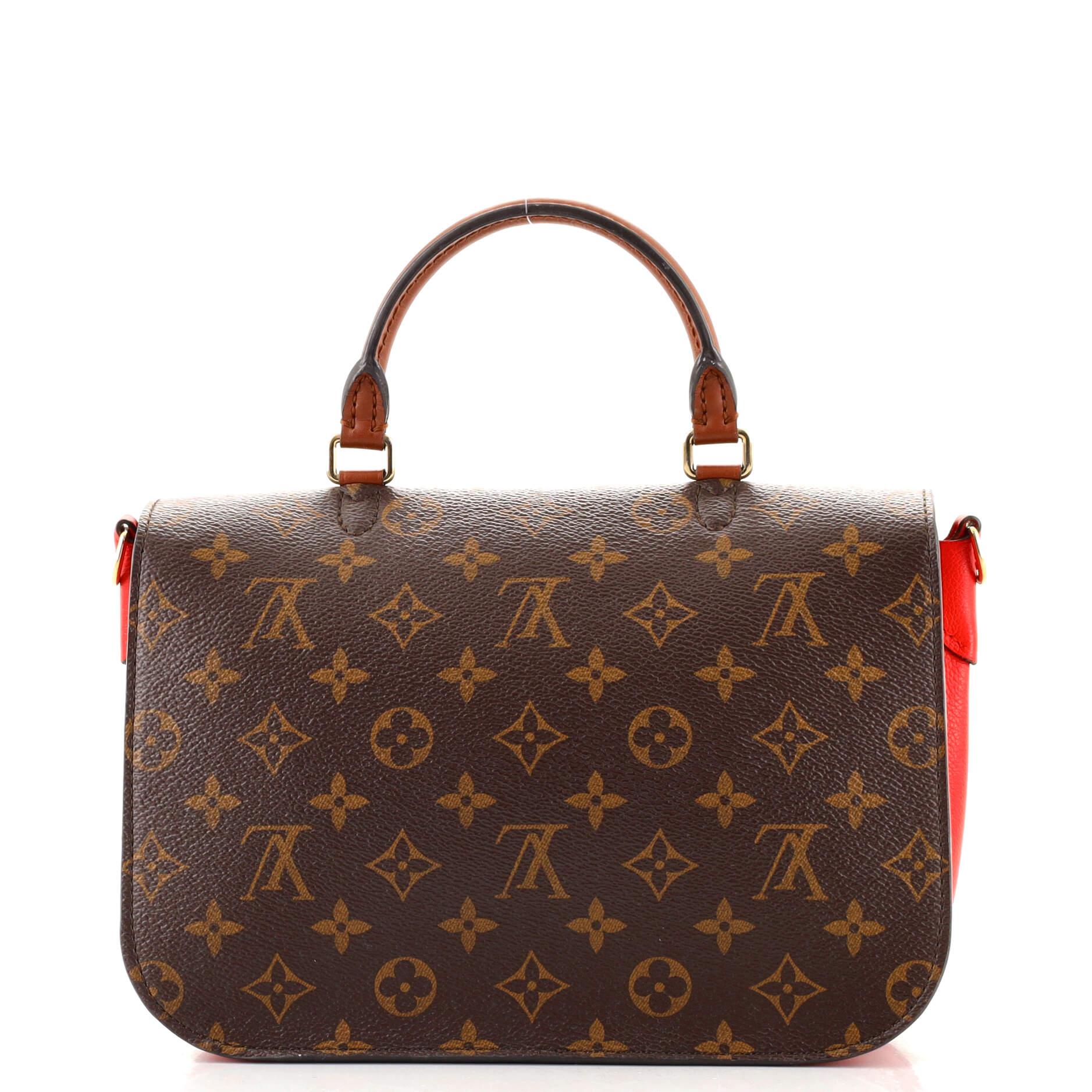 Brown Louis Vuitton Vaugirard Handbag Monogram Canvas with Leather