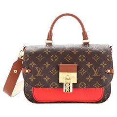 Louis Vuitton Vaugirard Handbag Monogram Canvas with Leather Brown 680281