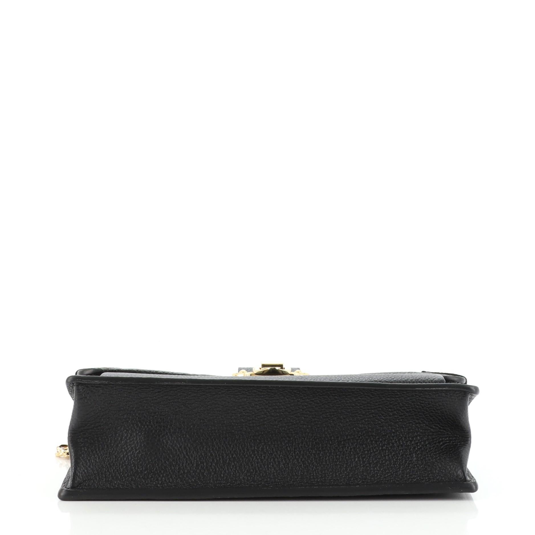 Black Louis Vuitton Vavin Chain Wallet Monogram Empreinte Leather