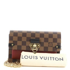 Louis Vuitton Vavin Chain Wallet NM Damier with Leather