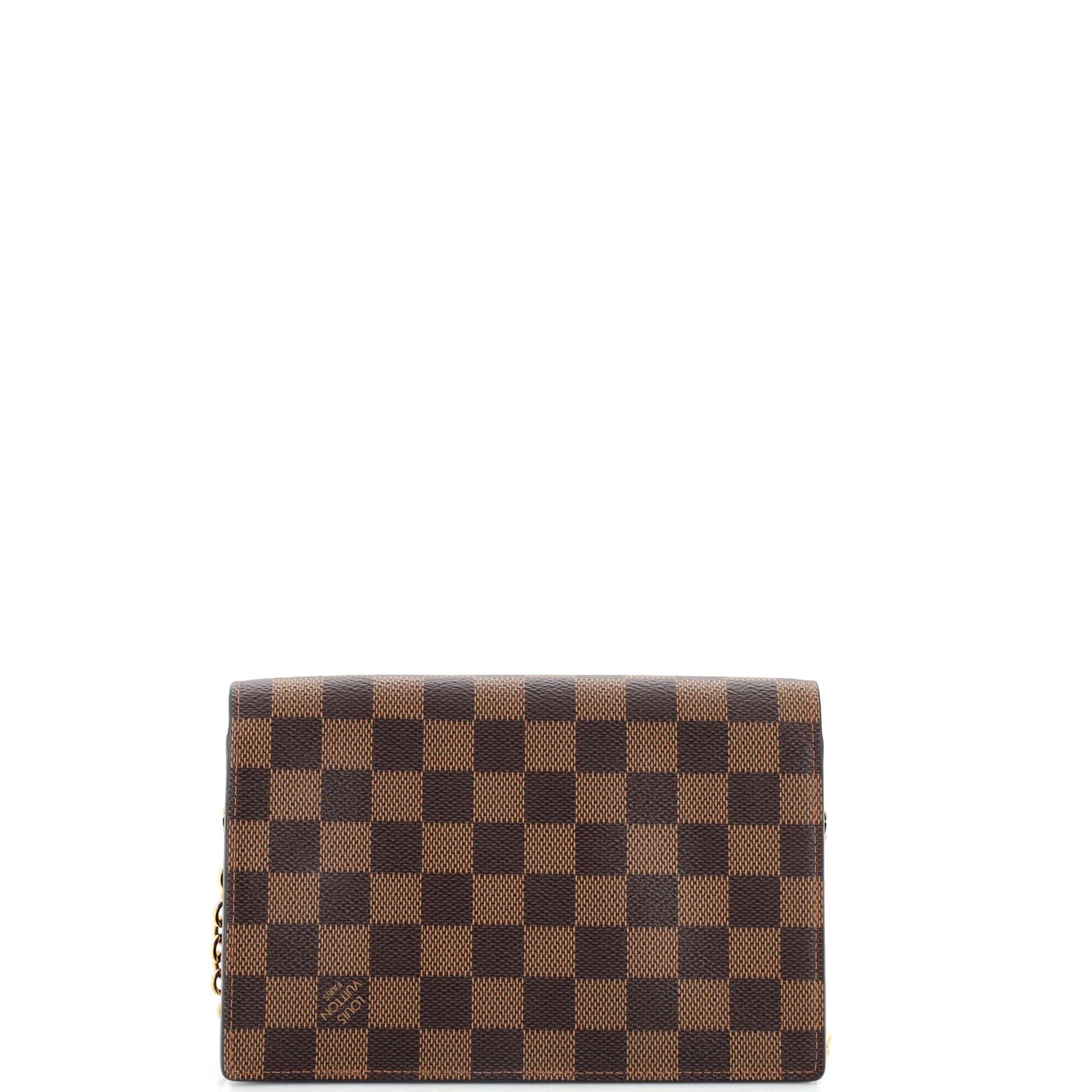 Louis Vuitton Vavin Kette Brieftasche NM Damier mit Leder im Zustand „Gut“ in NY, NY