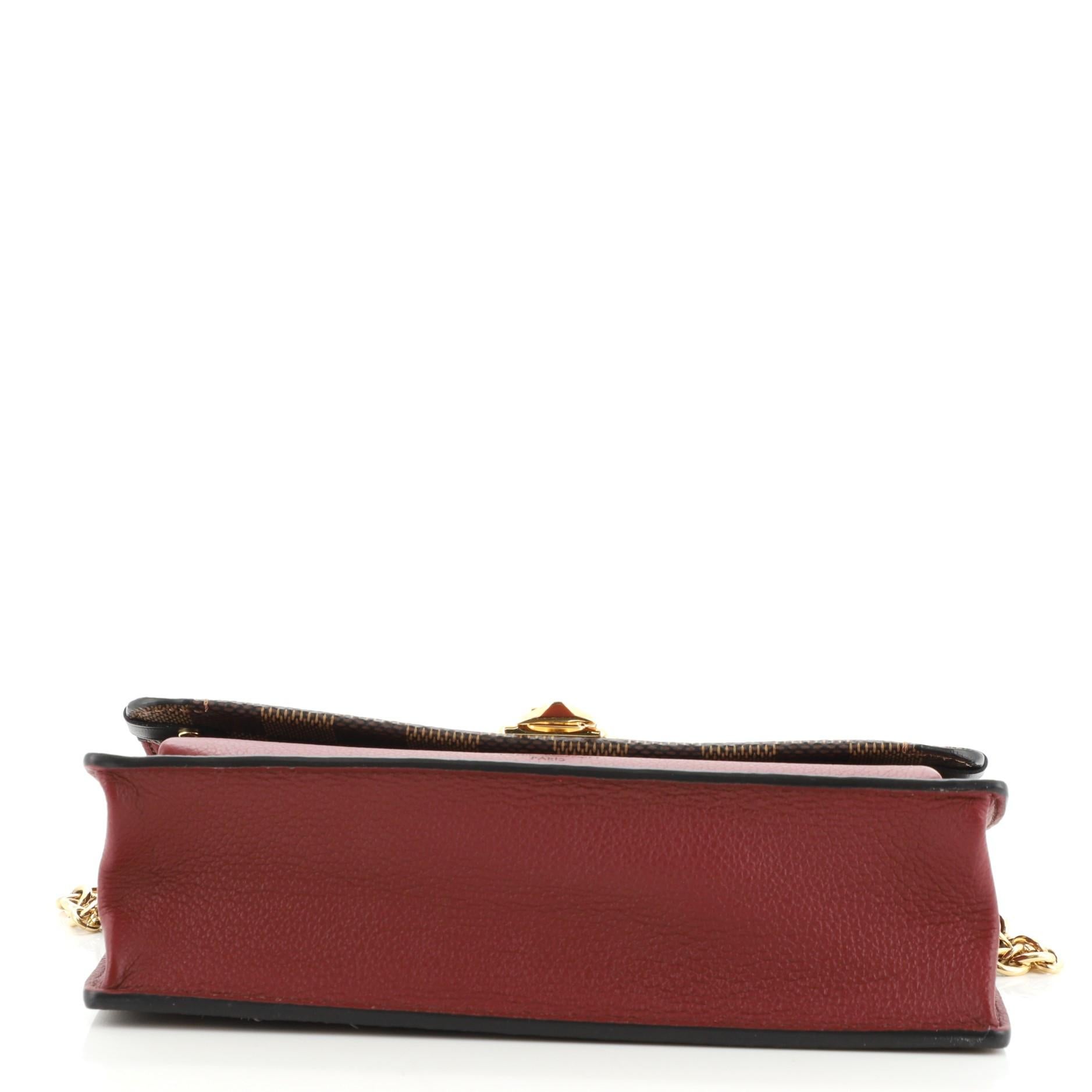 Women's or Men's Louis Vuitton Vavin Chain Wallet NM Damier with Leather