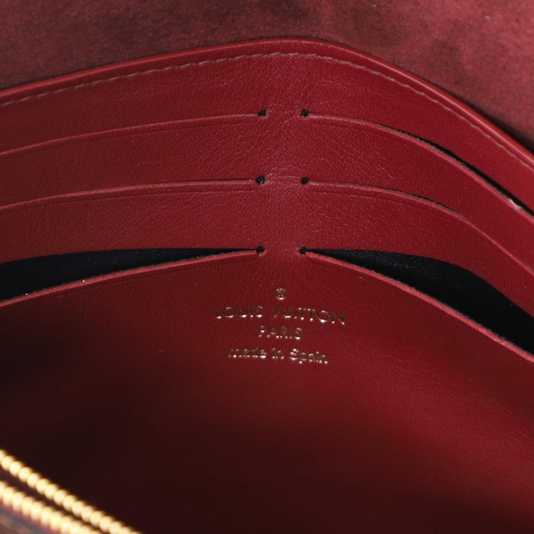 Louis Vuitton Damier Vavin Chain Wallet, Red