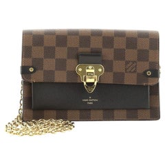 Louis Vuitton Vavin Chain Wallet NM Damier with Leather at 1stDibs