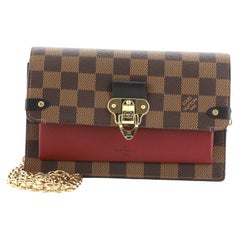 Louis Vuitton Louis Vuitton Vavin Kette Brieftasche NM Damier mit Leder