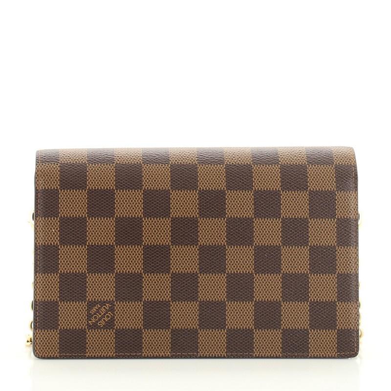 Louis Vuitton Vavin Handbag Damier with Leather PM In Good Condition In NY, NY