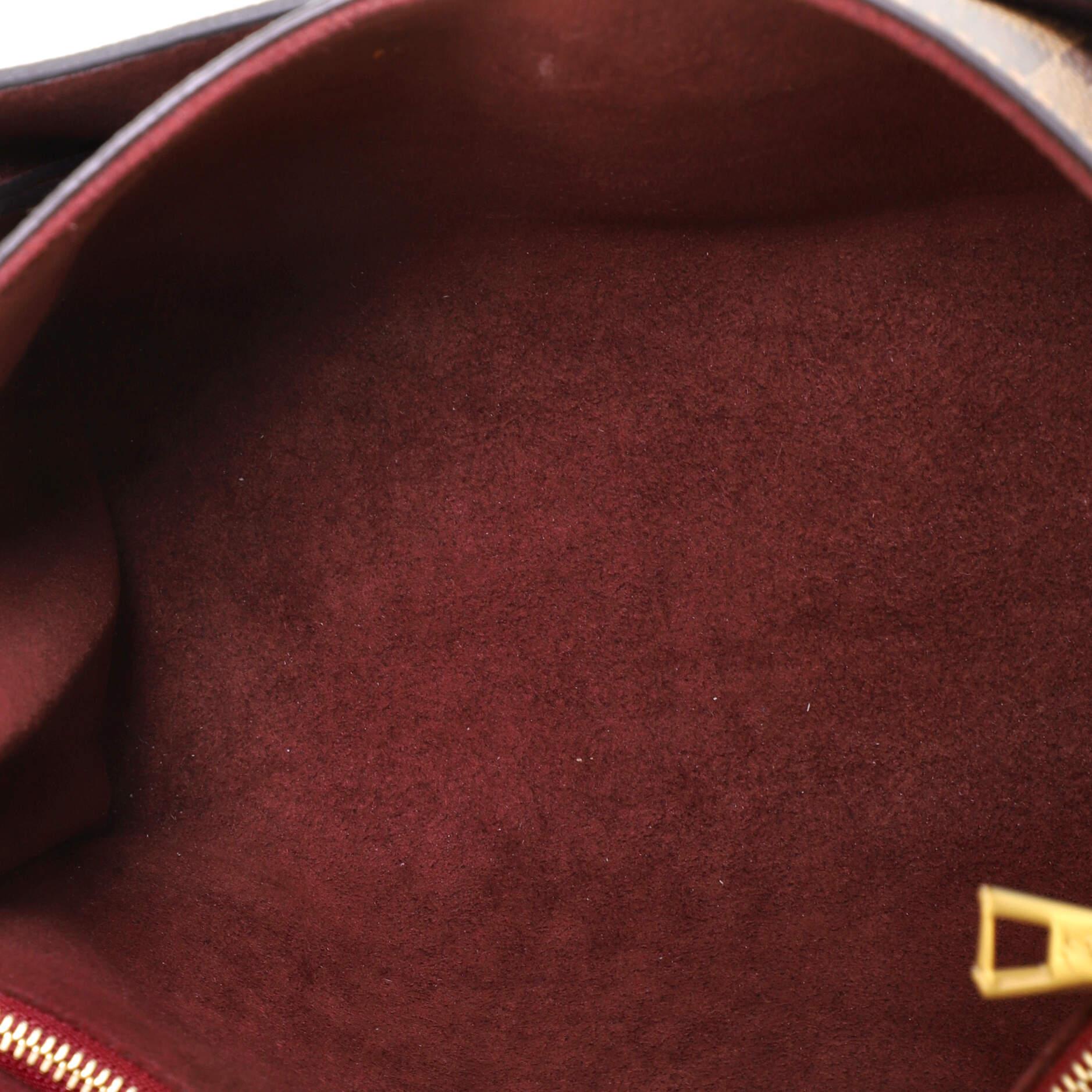 Brown Louis Vuitton Vavin Handbag Damier with Leather PM