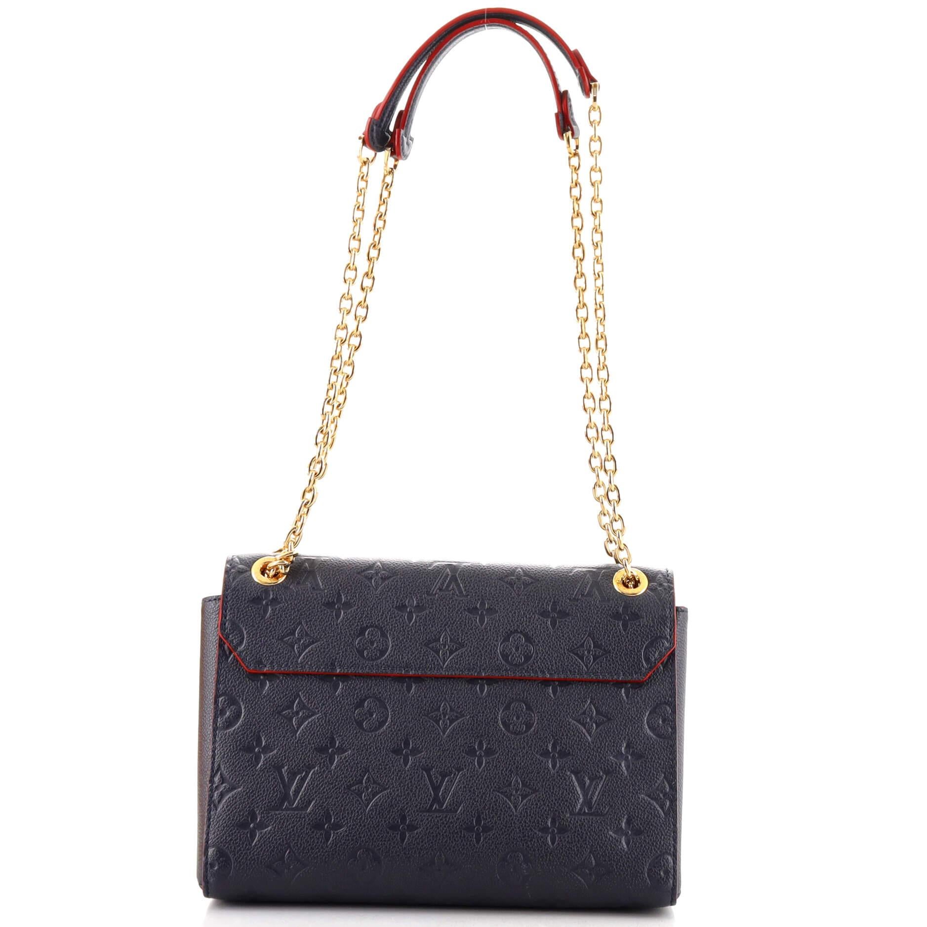 Black Louis Vuitton Vavin Handbag Monogram Empreinte Leather PM