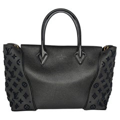 Louis Vuitton 2015 Black Veau Cachemire Calfskin Women's Tote Bag