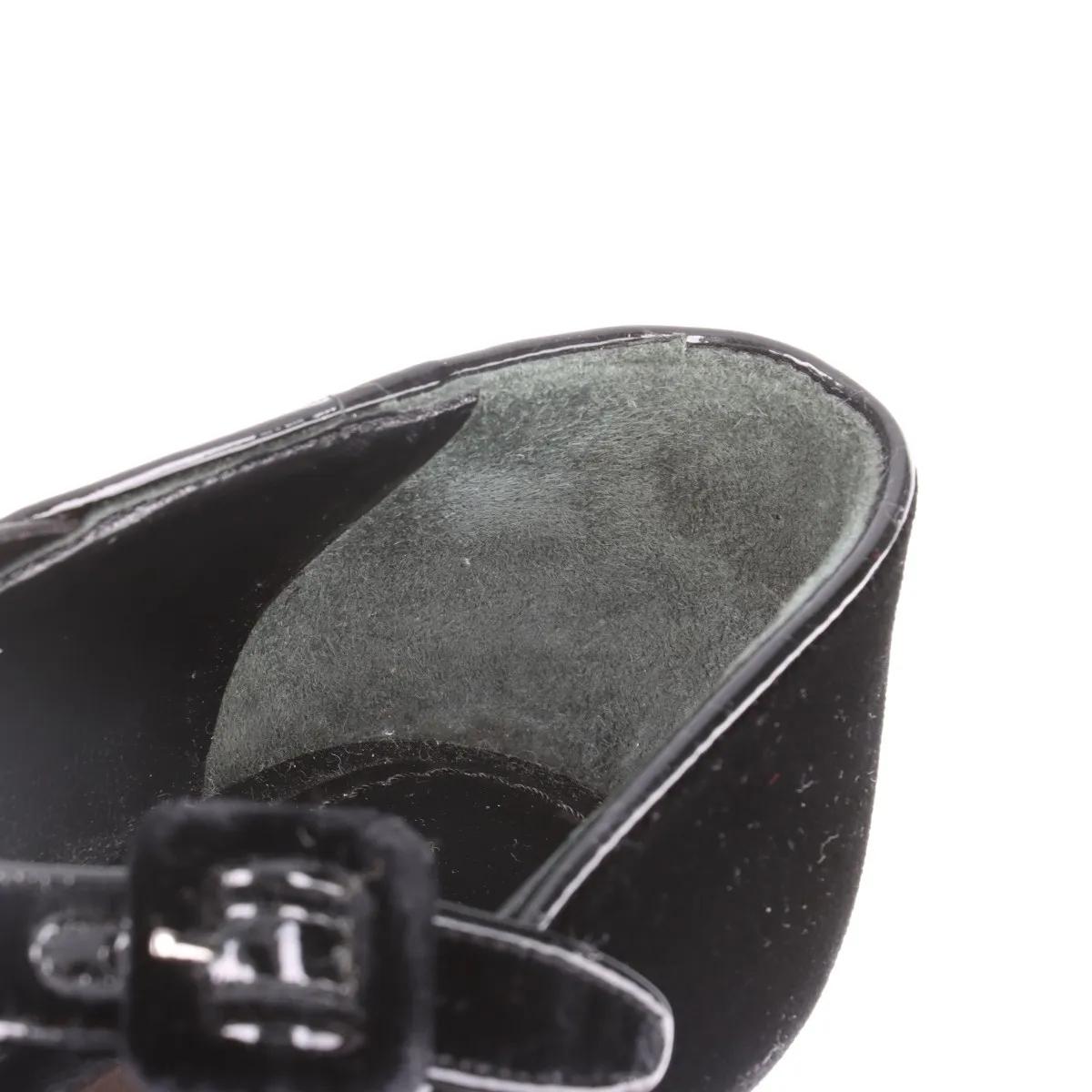 Louis Vuitton Veau Velours - Décolleté con zeppa e borchie Nero in vendita 10