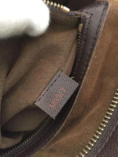 Louis Vuitton Venice Damier Ebene Pm Zip 232565 Brown Coated Canvas Tote