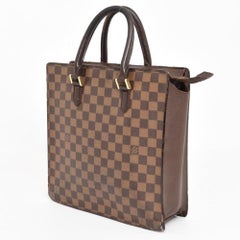 Louis Vuitton Venice Damier Ebene Zip 227764 Brown Coated Canvas Tote