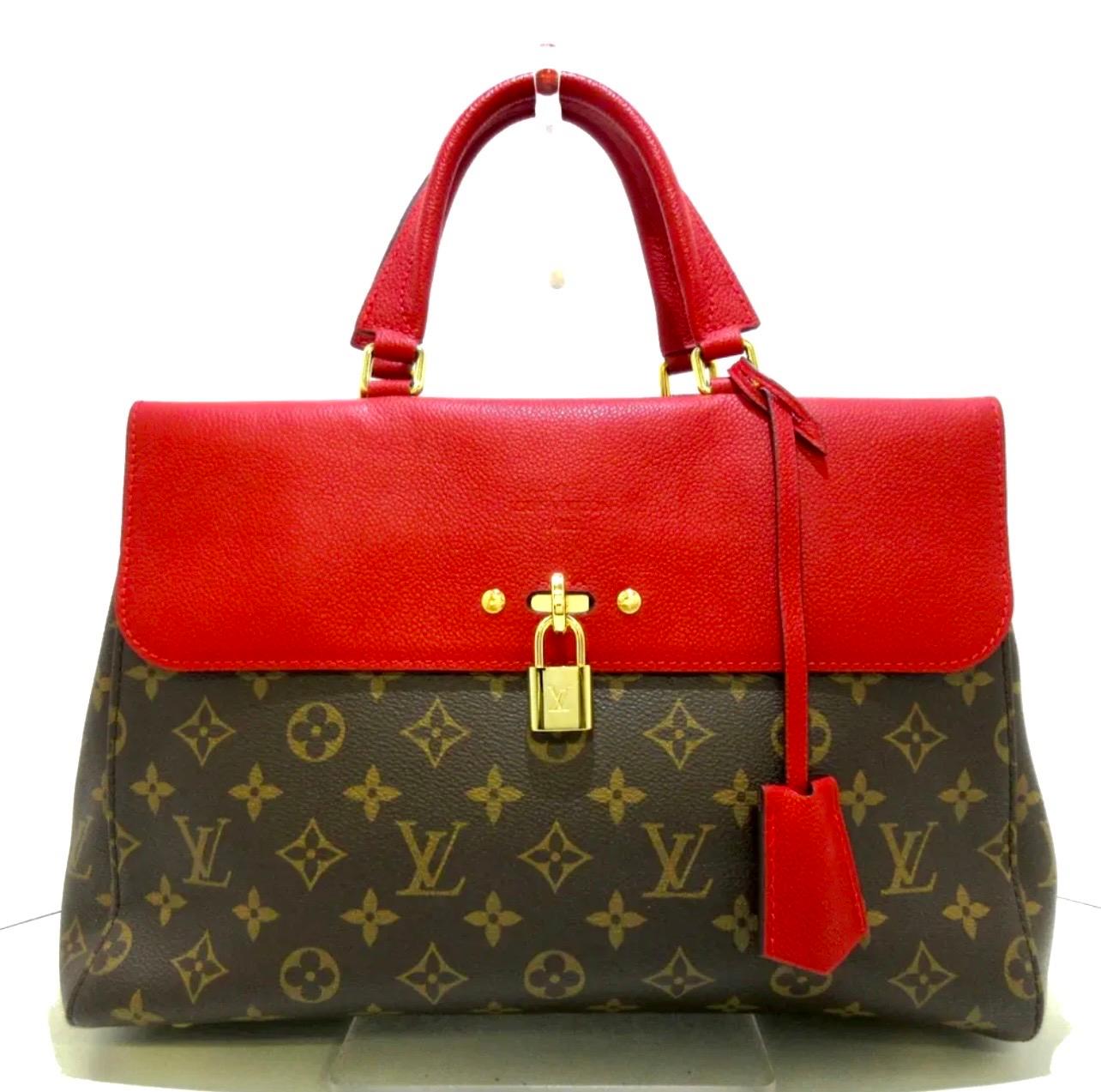 Louis Vuitton Venus Cherry Handbag Monogram Canvas and Leather Satchel Like New 6