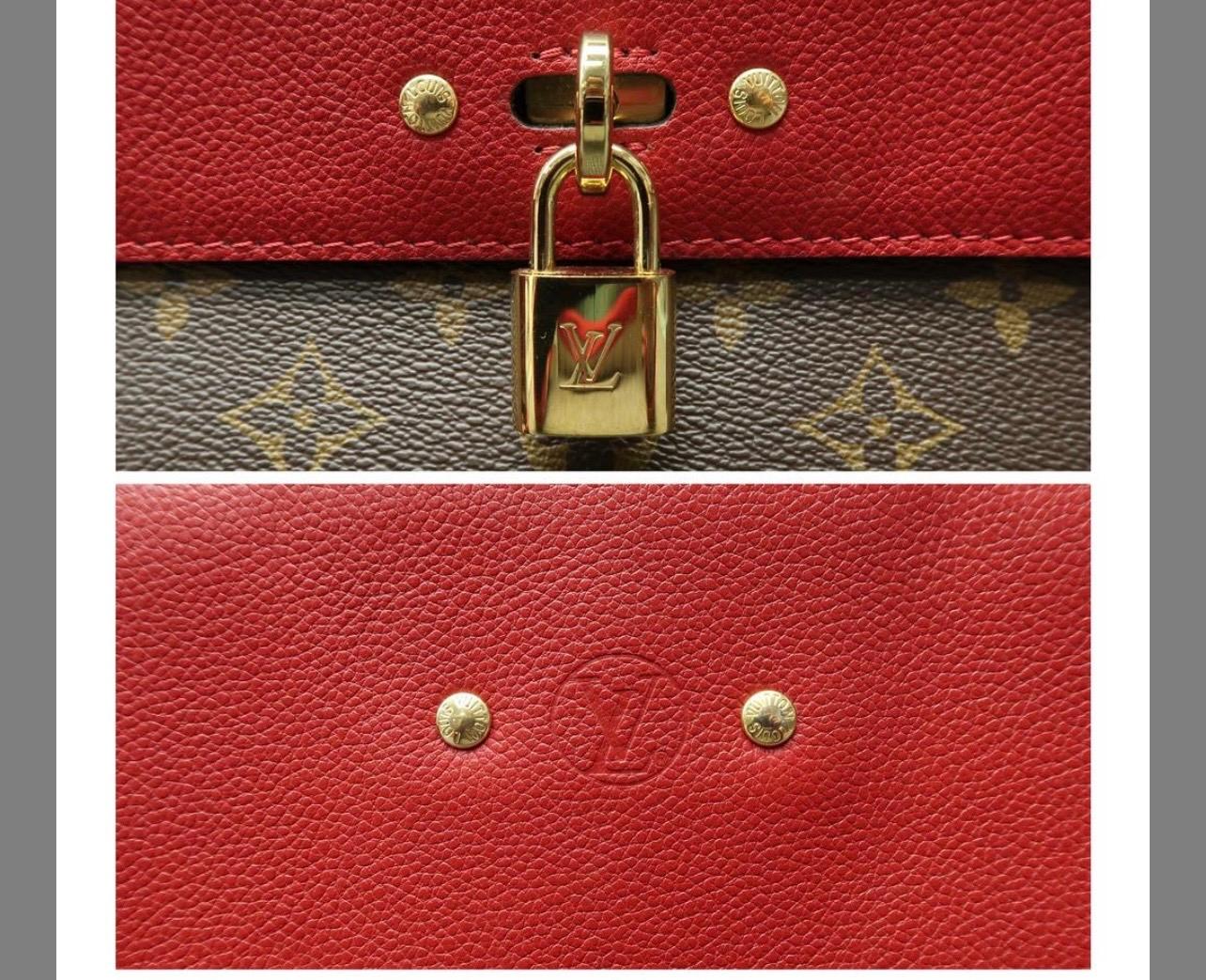 Brown Louis Vuitton Venus Cherry Handbag Monogram Canvas and Leather Satchel Like New