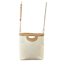 Vintage Louis Vuitton Vernis 2way 865720 Perle Ivory Patent Leather Shoulder Bag