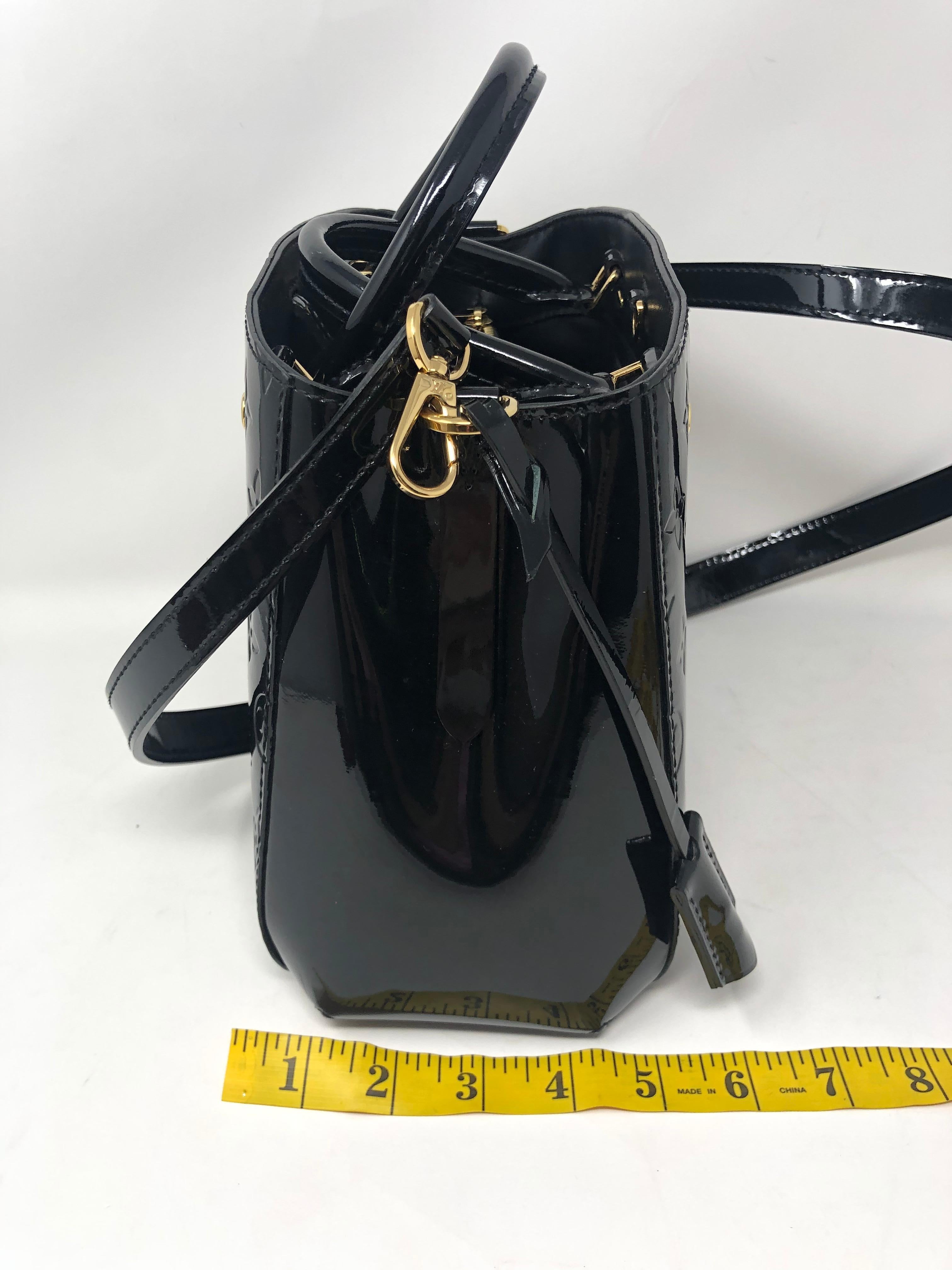 Louis Vuitton Vernis Black Montaigne BB Bag 9