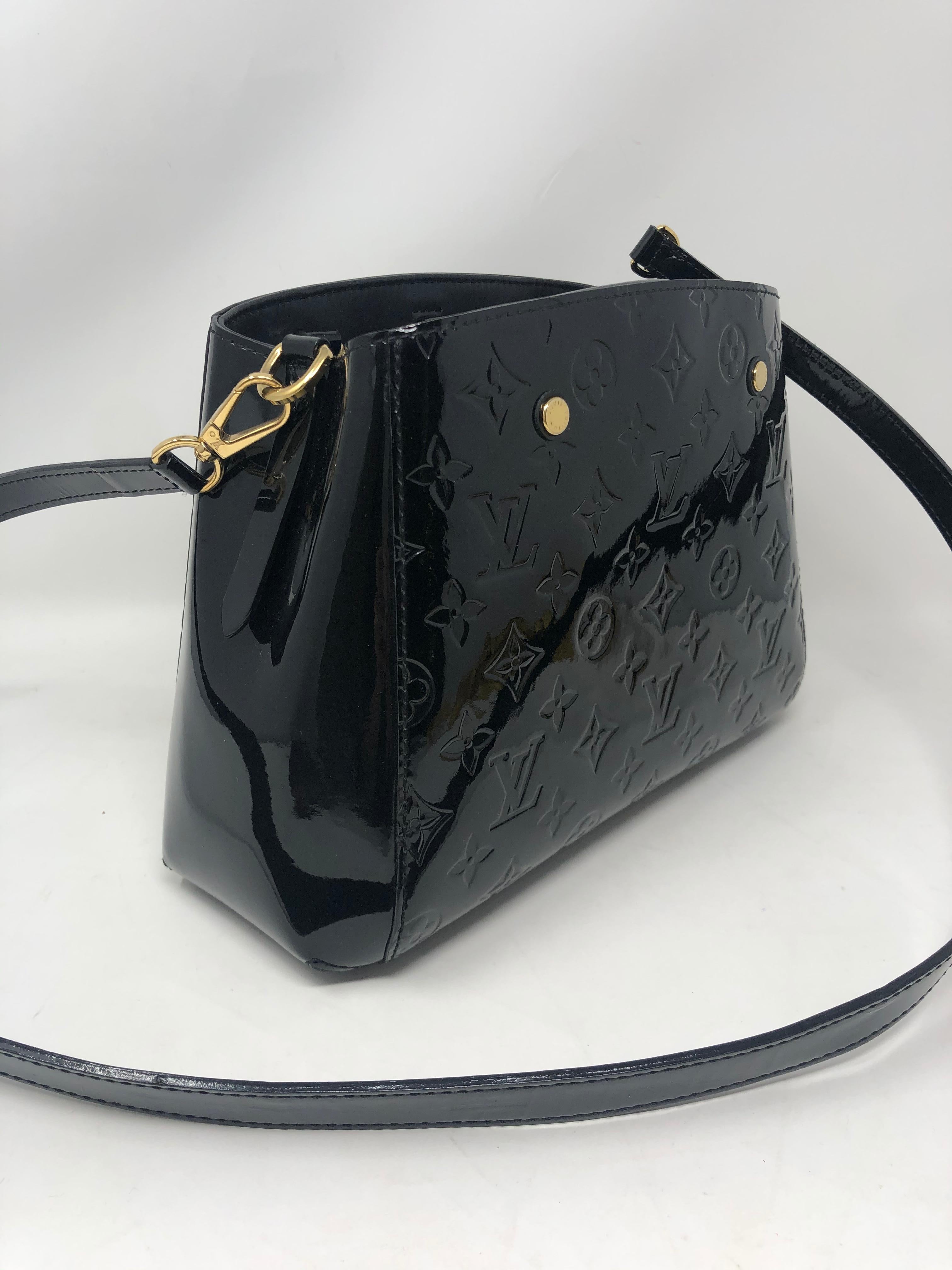 Women's or Men's Louis Vuitton Vernis Black Montaigne BB Bag