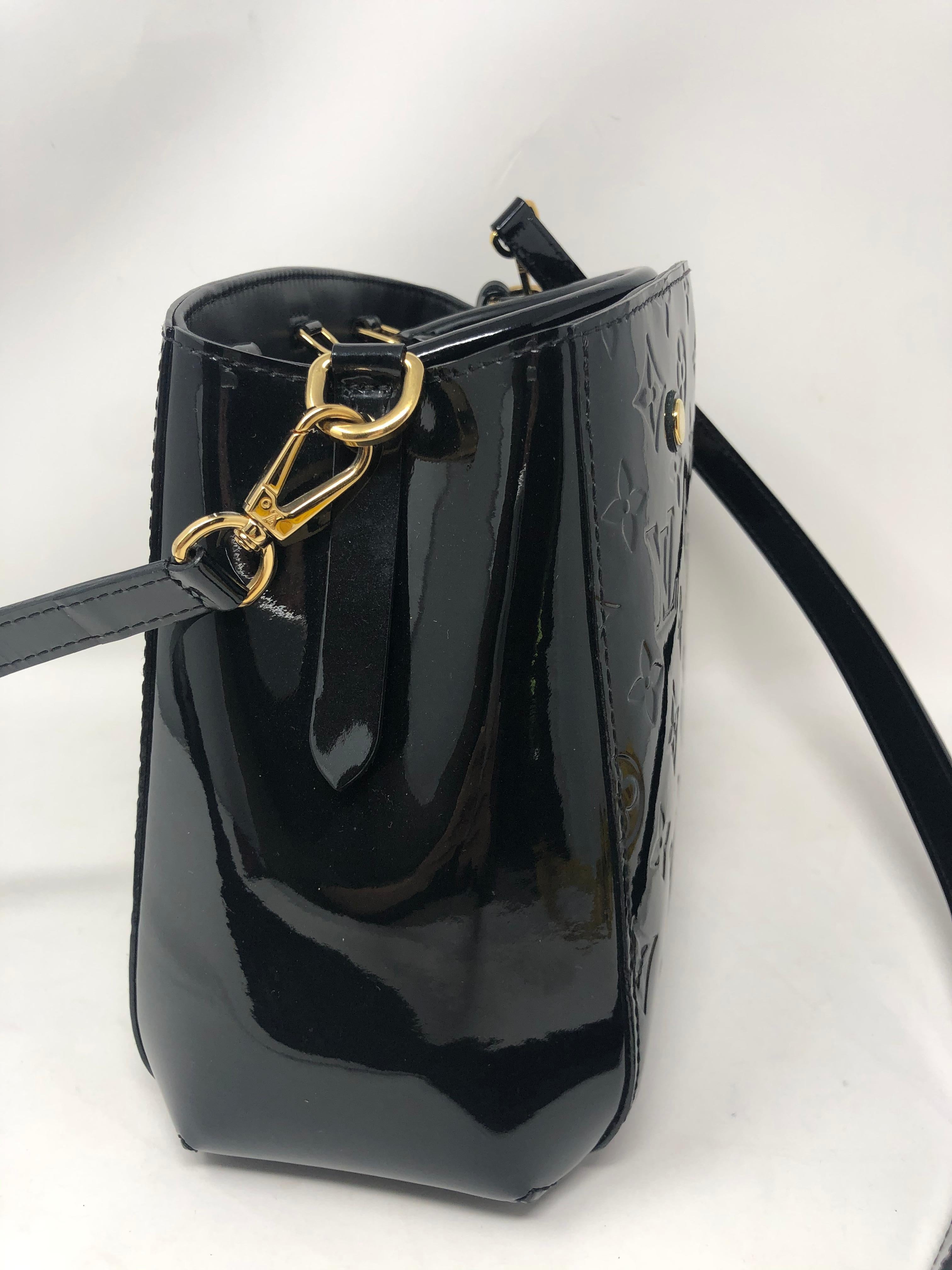 Louis Vuitton Vernis Black Montaigne BB Bag 1