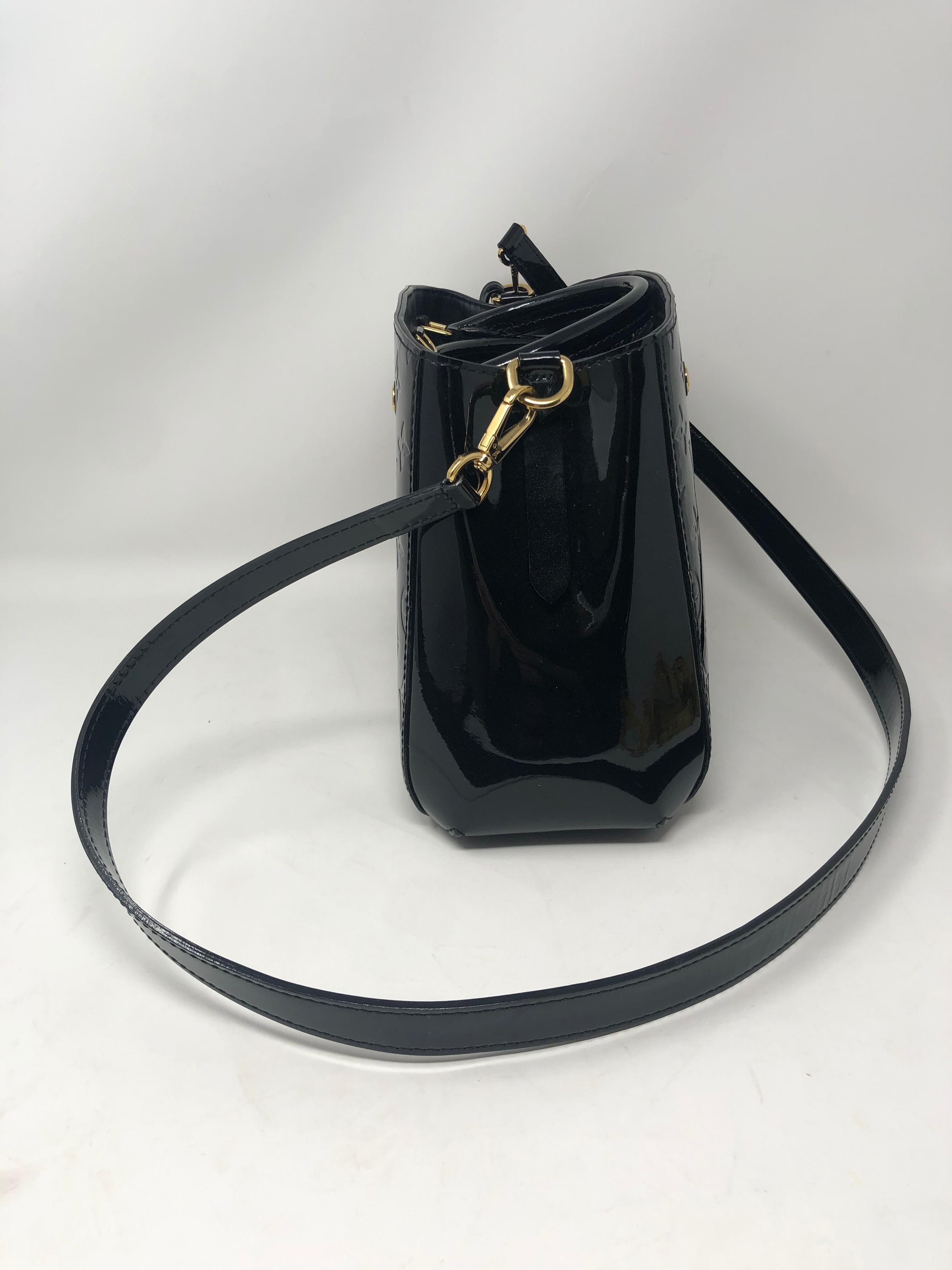 Louis Vuitton Vernis Black Montaigne BB Bag 2
