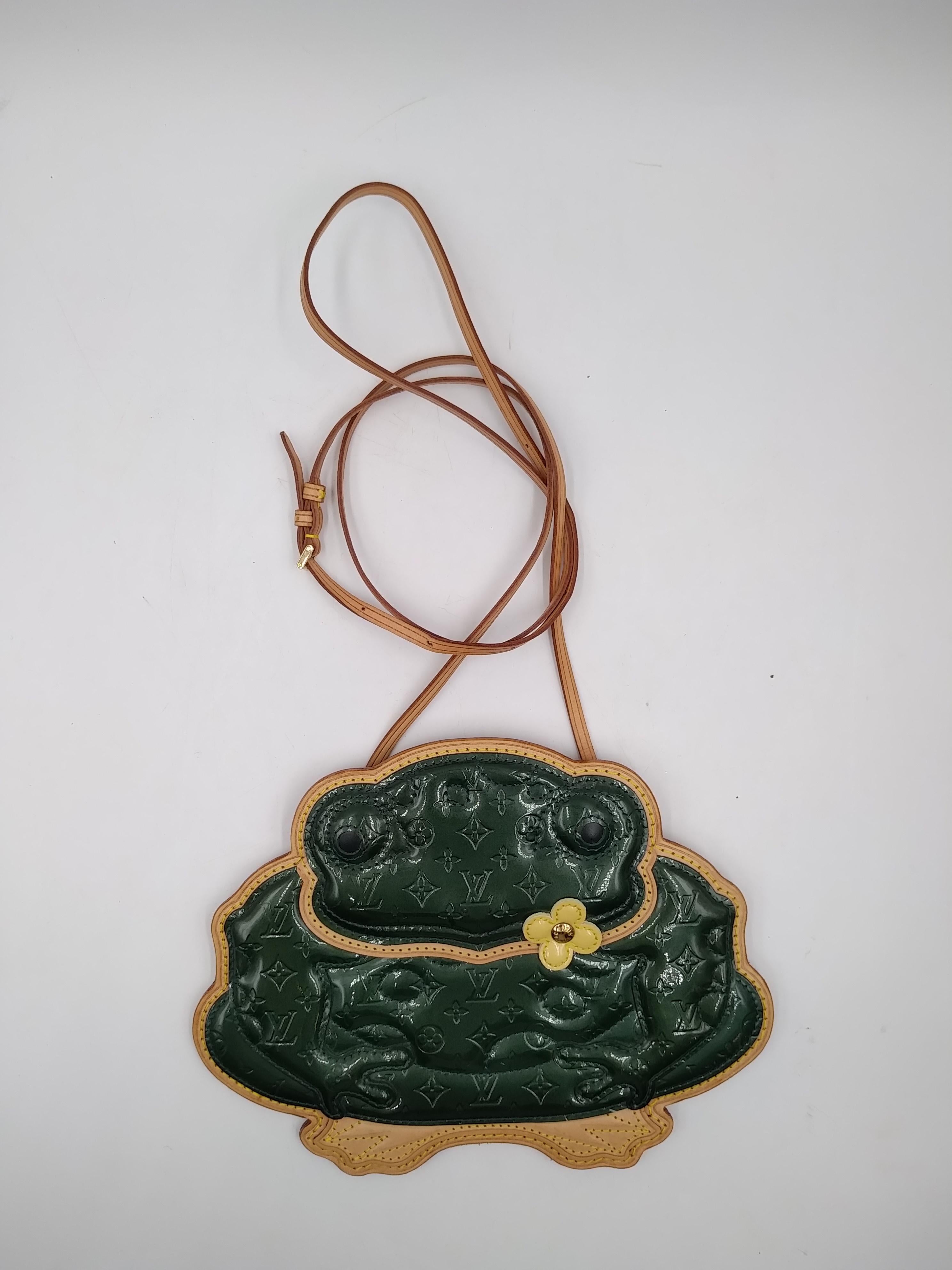 Nero Louis Vuitton Vernis Conte de Fees Borsa a tracolla con rana Edizione Limitata 2002