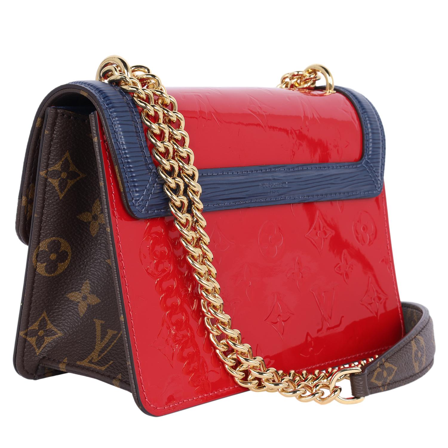 Louis Vuitton Vernis Epi Leather Monogram Wynwood Crossbody Red For Sale 3