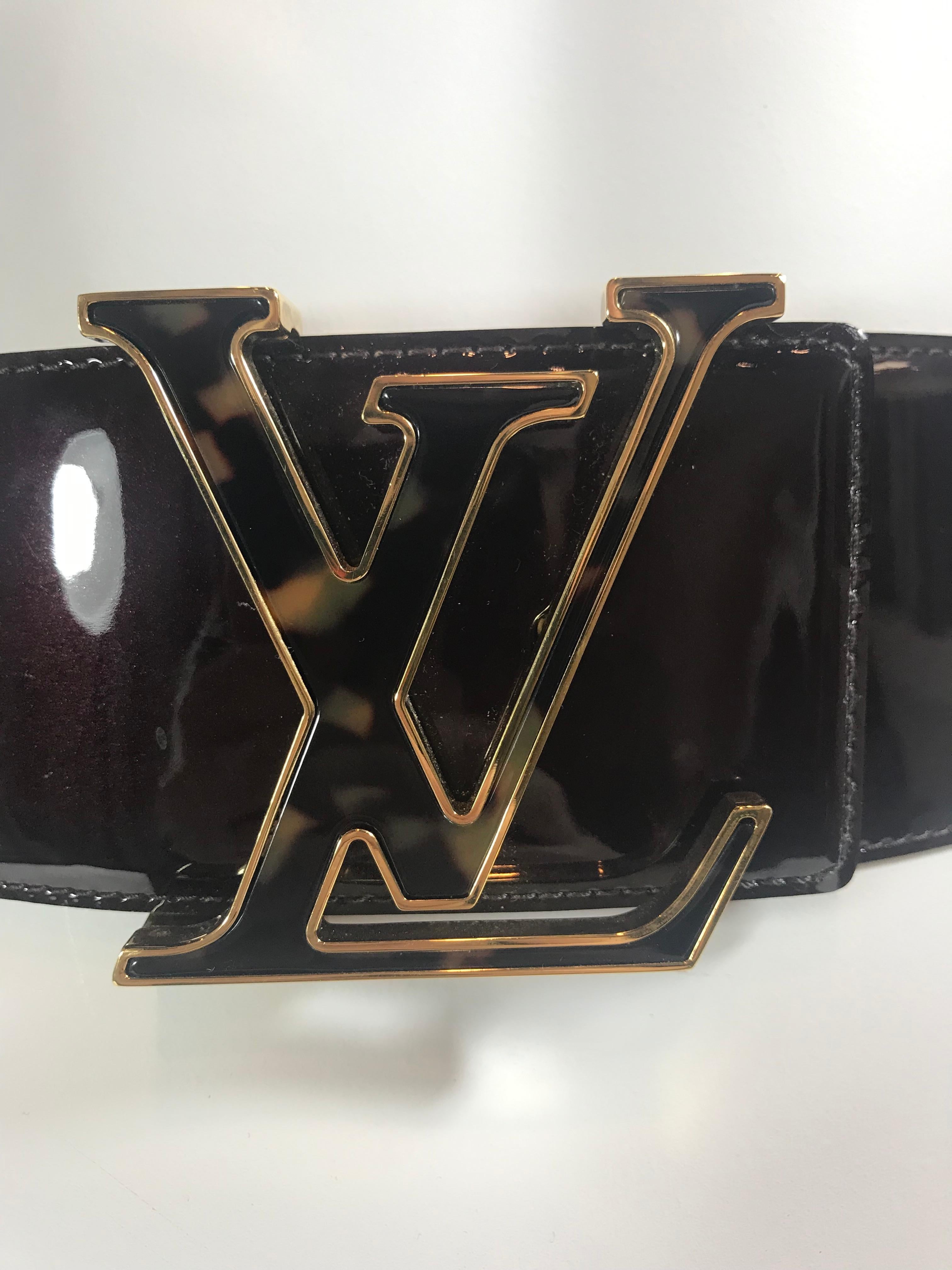 Louis Vuitton Vernis Initiales Belt In Excellent Condition In Roslyn, NY