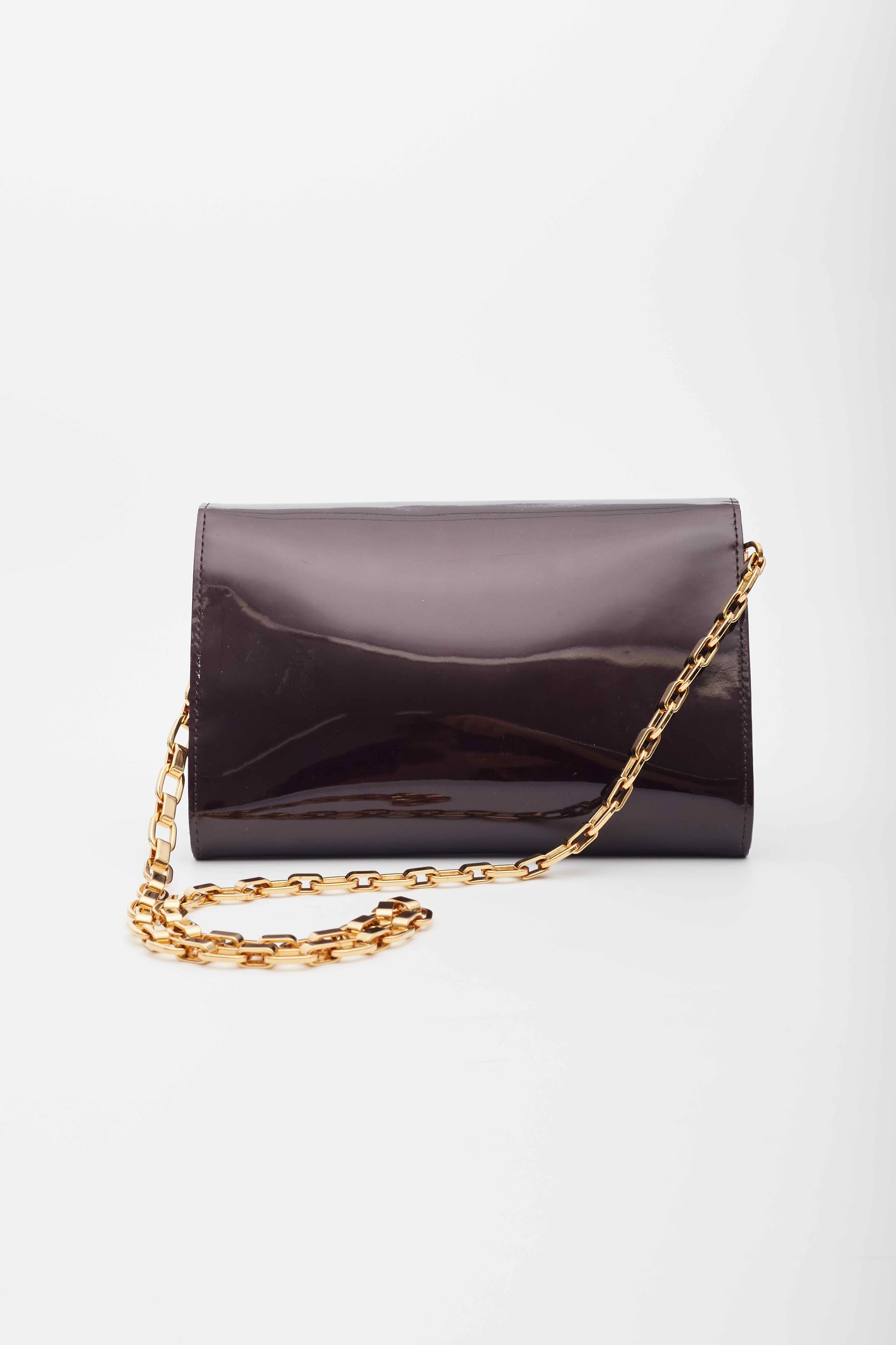 Louis Vuitton Vernis Leather Chain Louise GM Bag For Sale 6