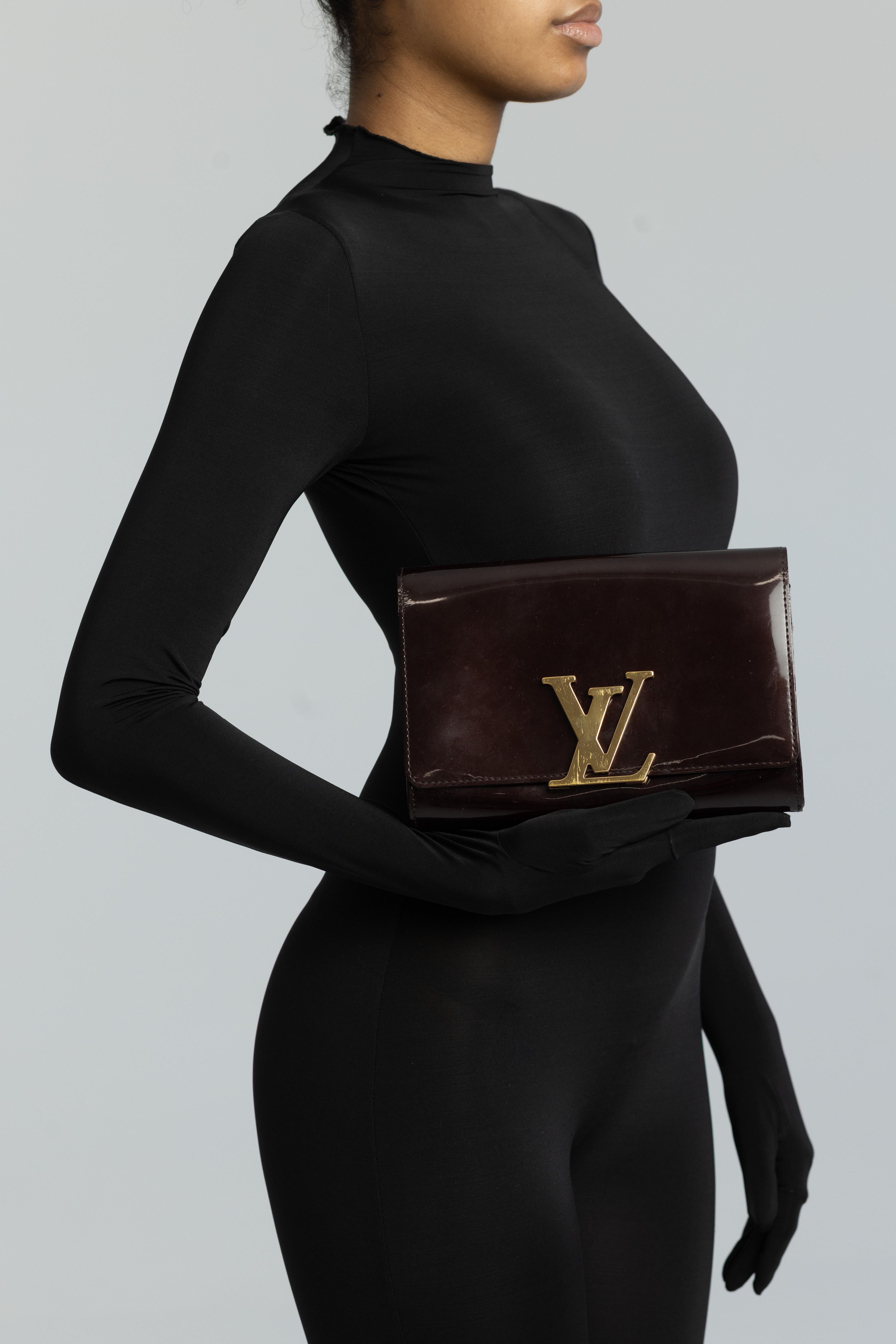 Louis Vuitton Vernis Leather Chain Louise GM Bag For Sale 8