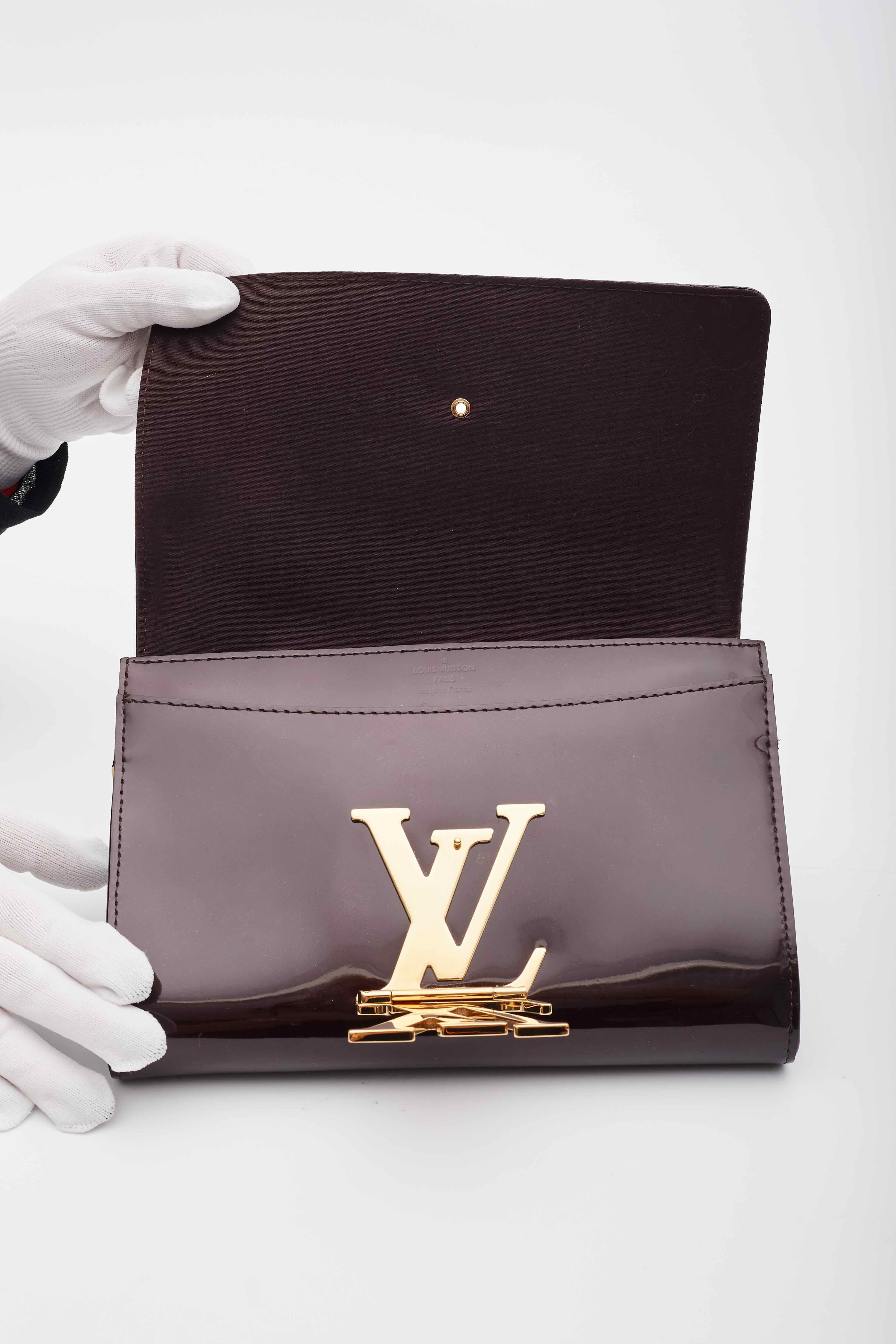 Women's Louis Vuitton Vernis Leather Chain Louise GM Bag For Sale