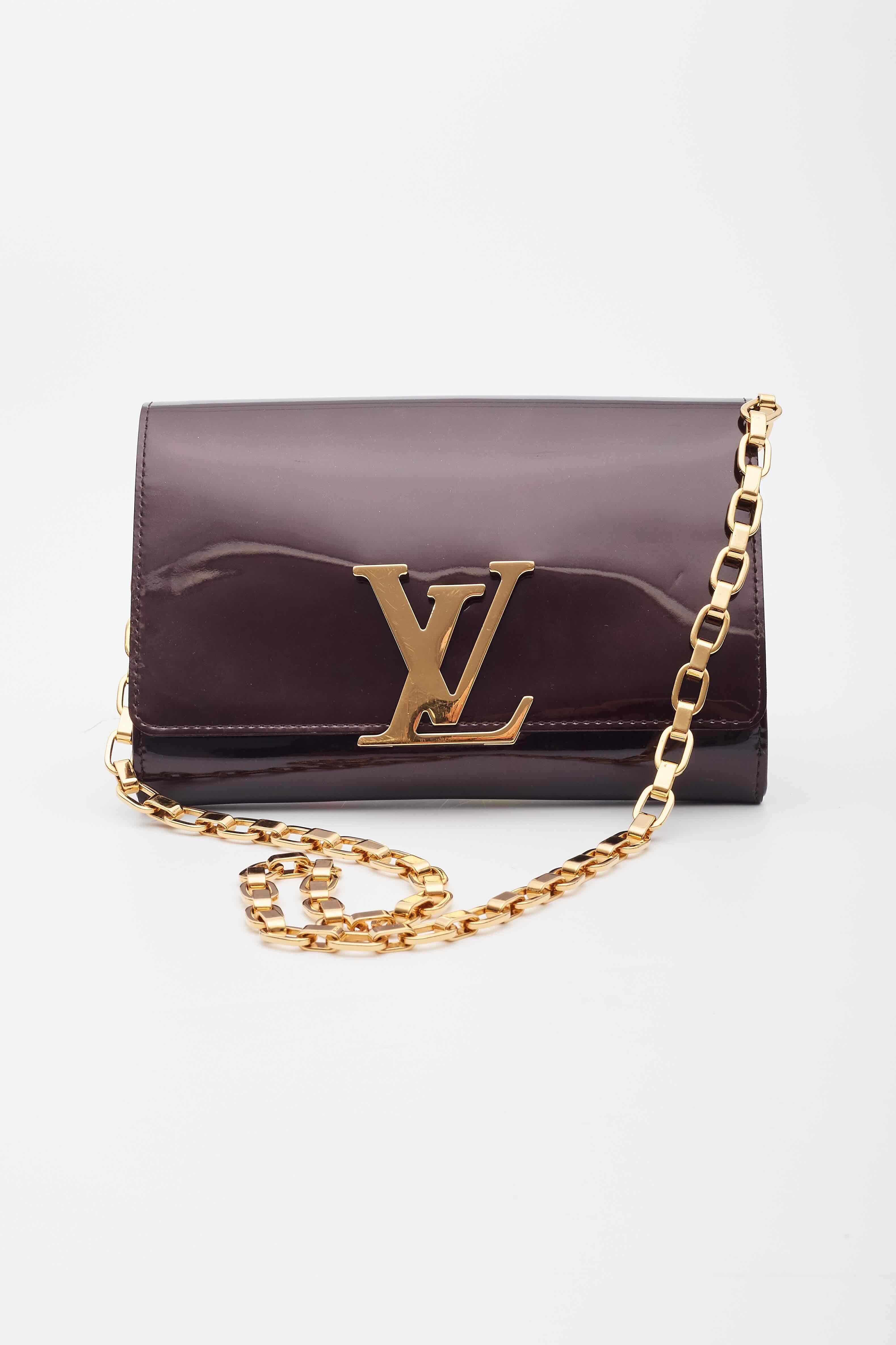 Louis Vuitton Vernis Leather Chain Louise GM Bag For Sale 5